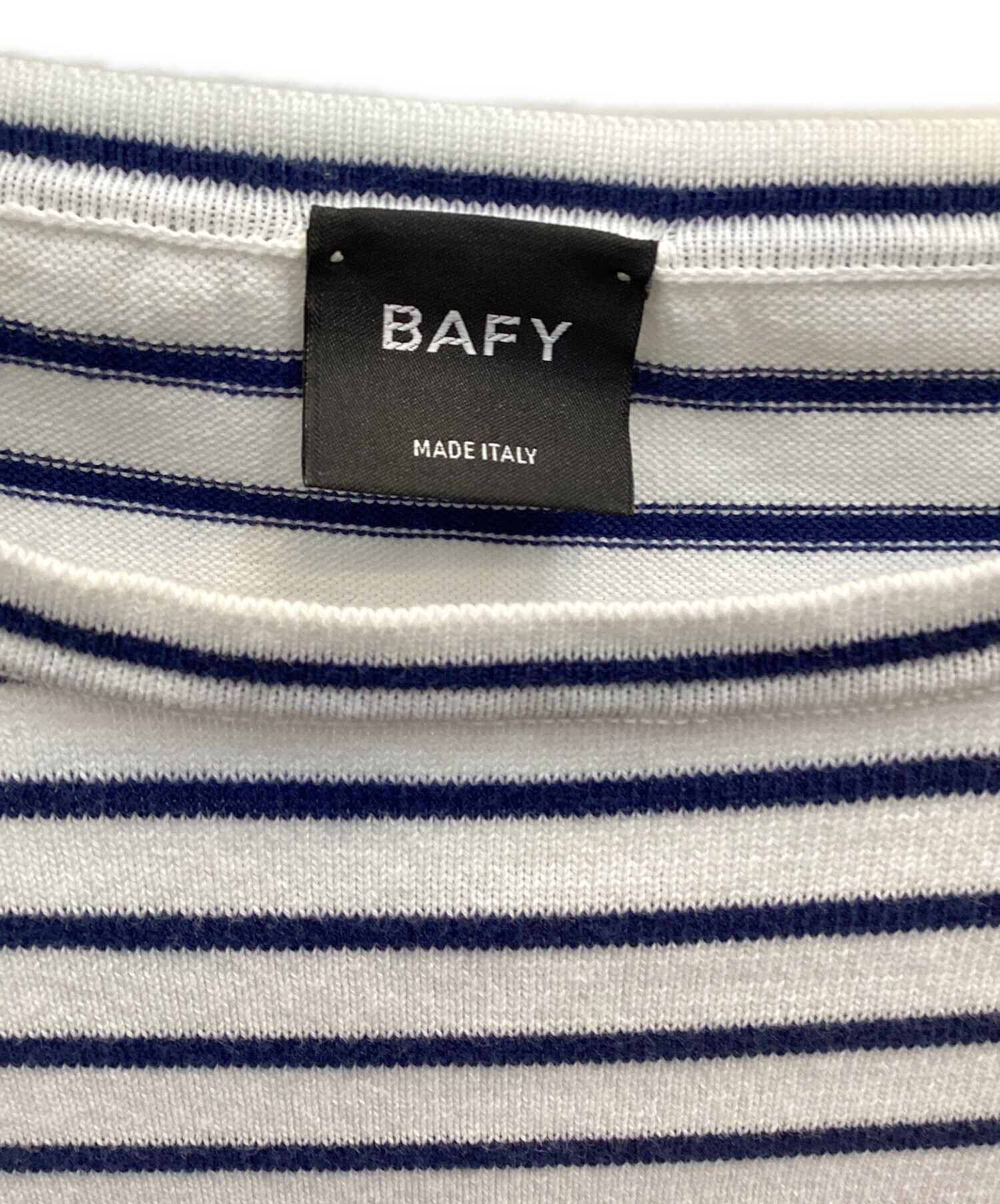 中古・古着通販】BAFY (バフィー) ボーダーニット ネイビー サイズ:46 