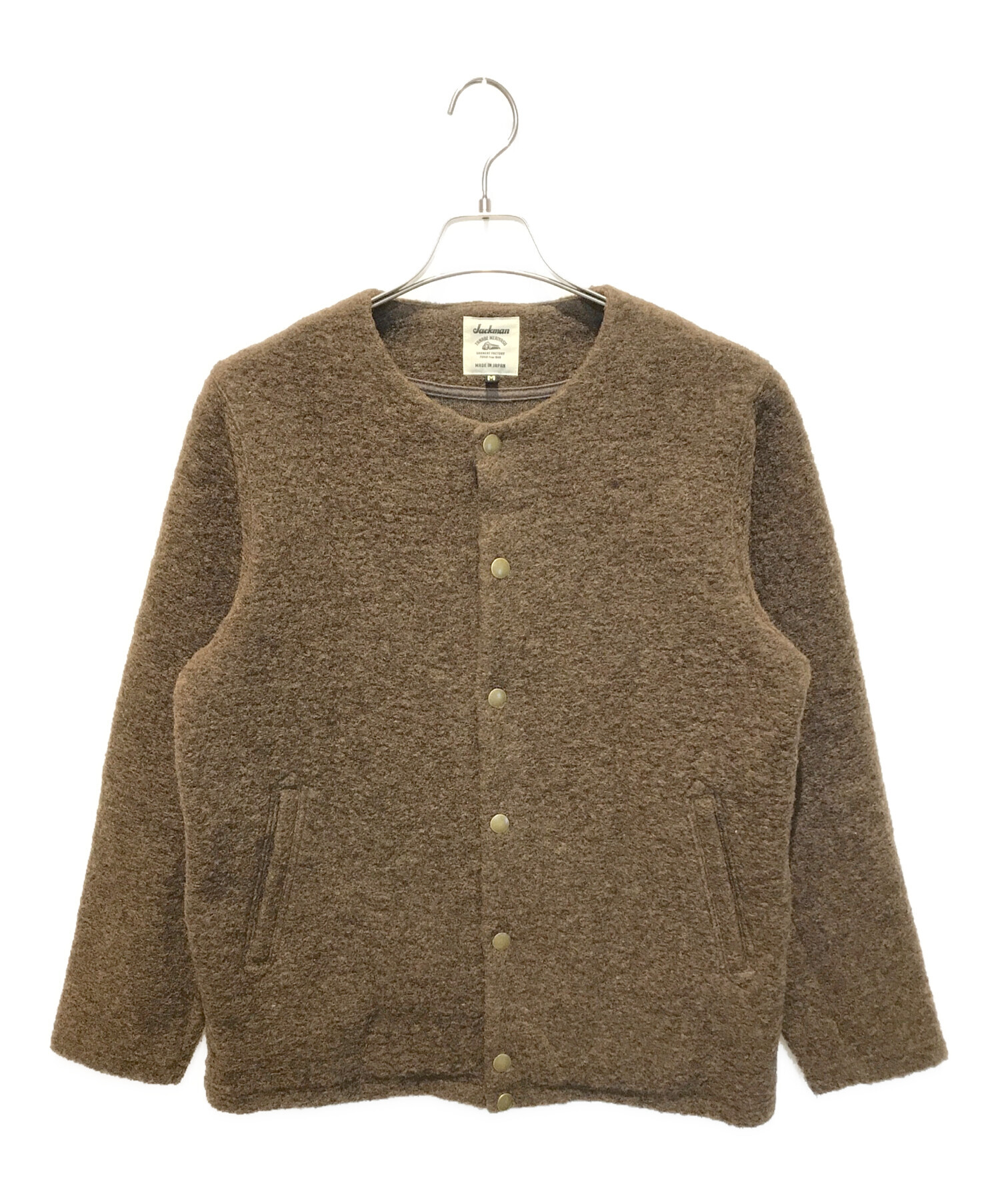 中古・古着通販】jackman (ジャックマン) Wool Collarless Jacket