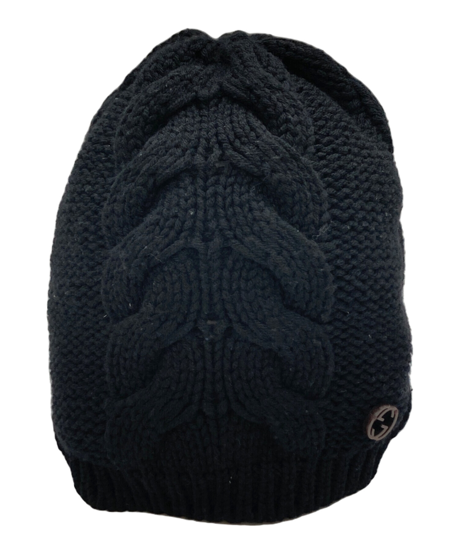 中古・古着通販】GUCCI (グッチ) ニット帽 ブラック サイズ:M 