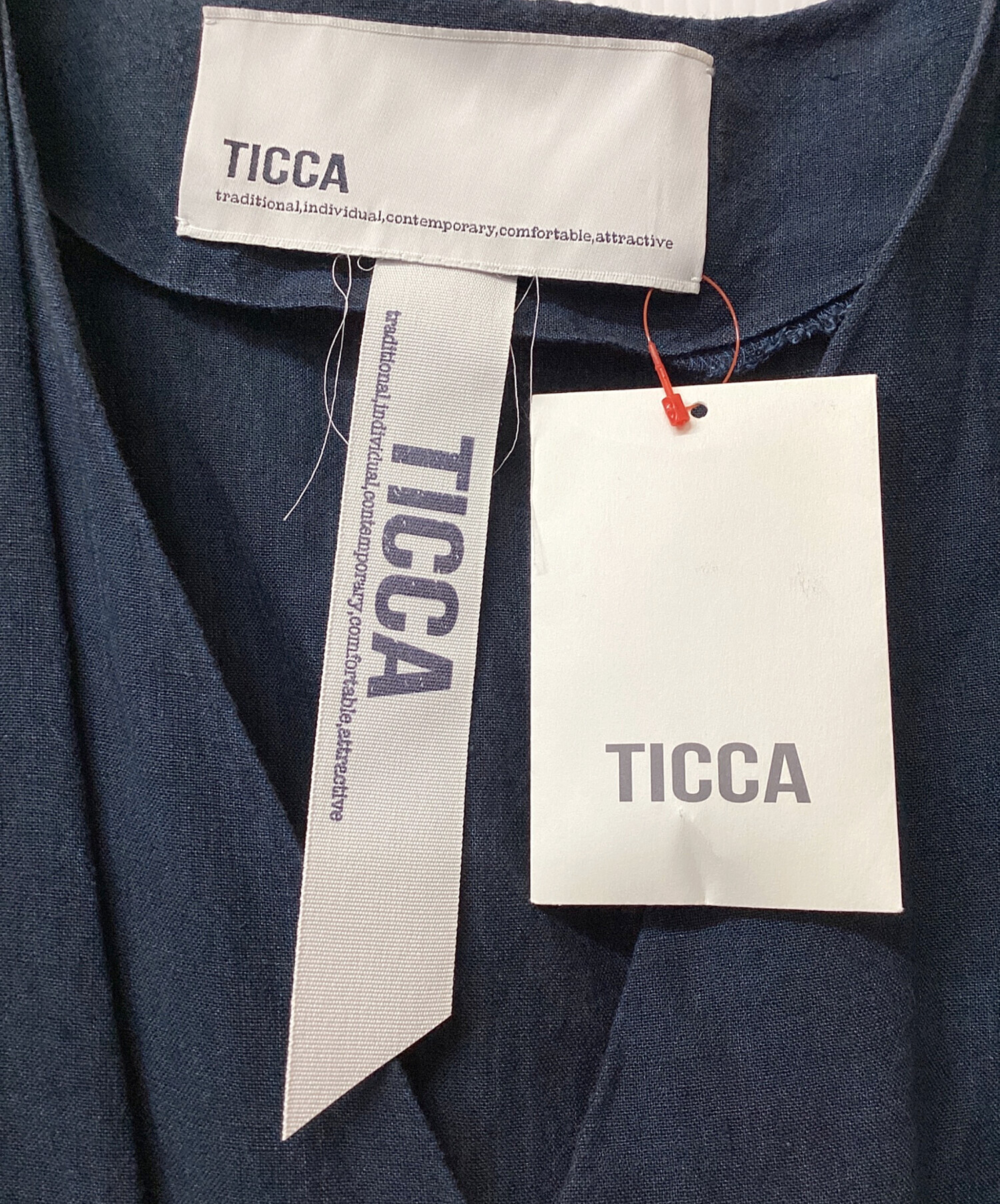 【未使用タグ付き】TICCA リネンコンビネゾン TICCA（ティッカ）の「TICCA リネンコンビネゾン（つなぎ