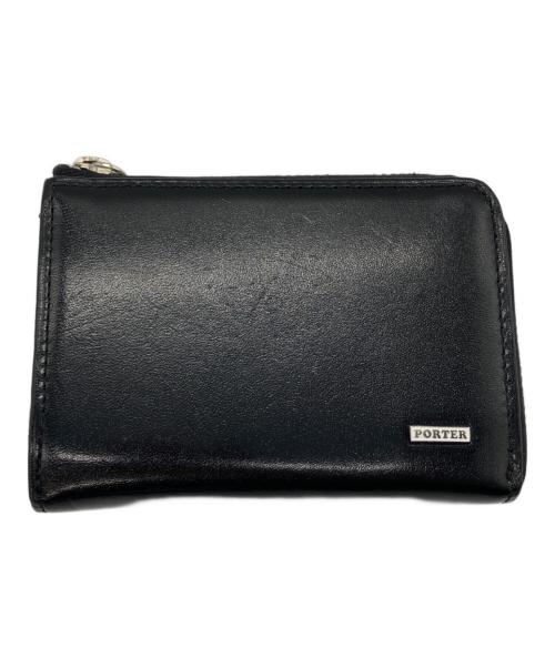 [未使用品]PORTER SHEEN COIN & PASS CASE ブラック 中古・古着通販】PORTER (ポーター) SHEEN COIN & PASS CASE シーン