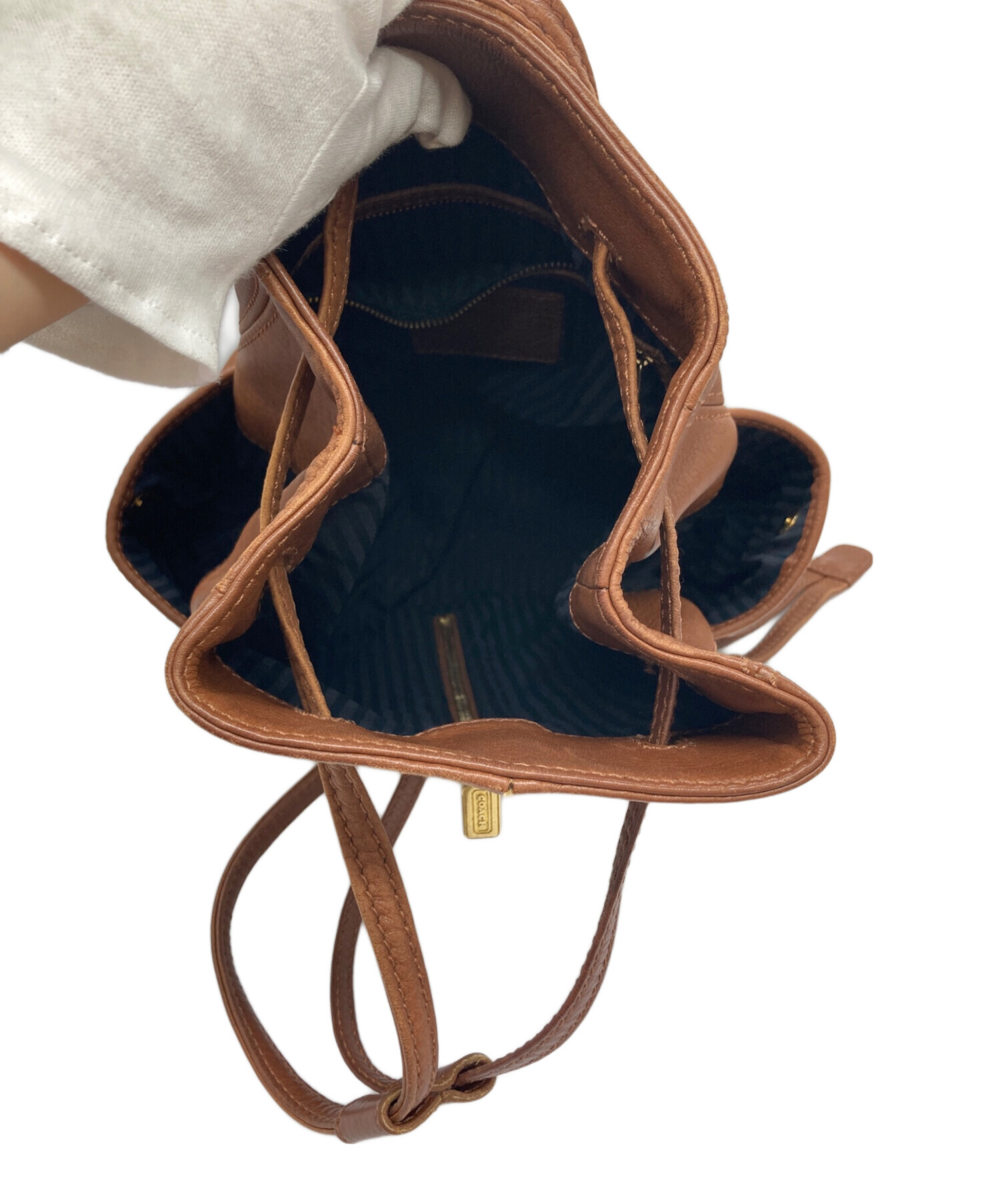 中古・古着通販】COACH (コーチ) レザーリュック キャメル｜ブランド 