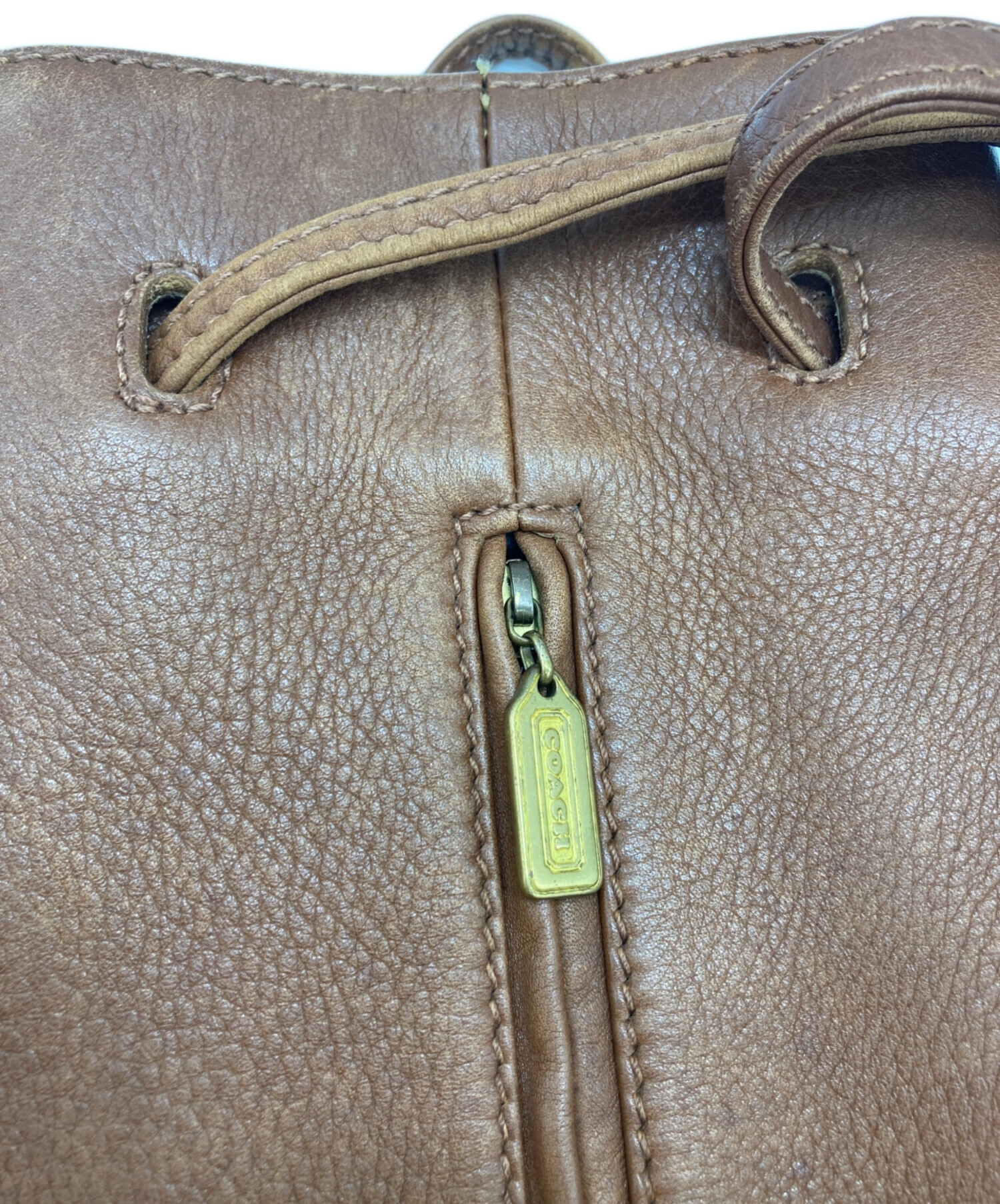中古・古着通販】COACH (コーチ) レザーリュック キャメル｜ブランド