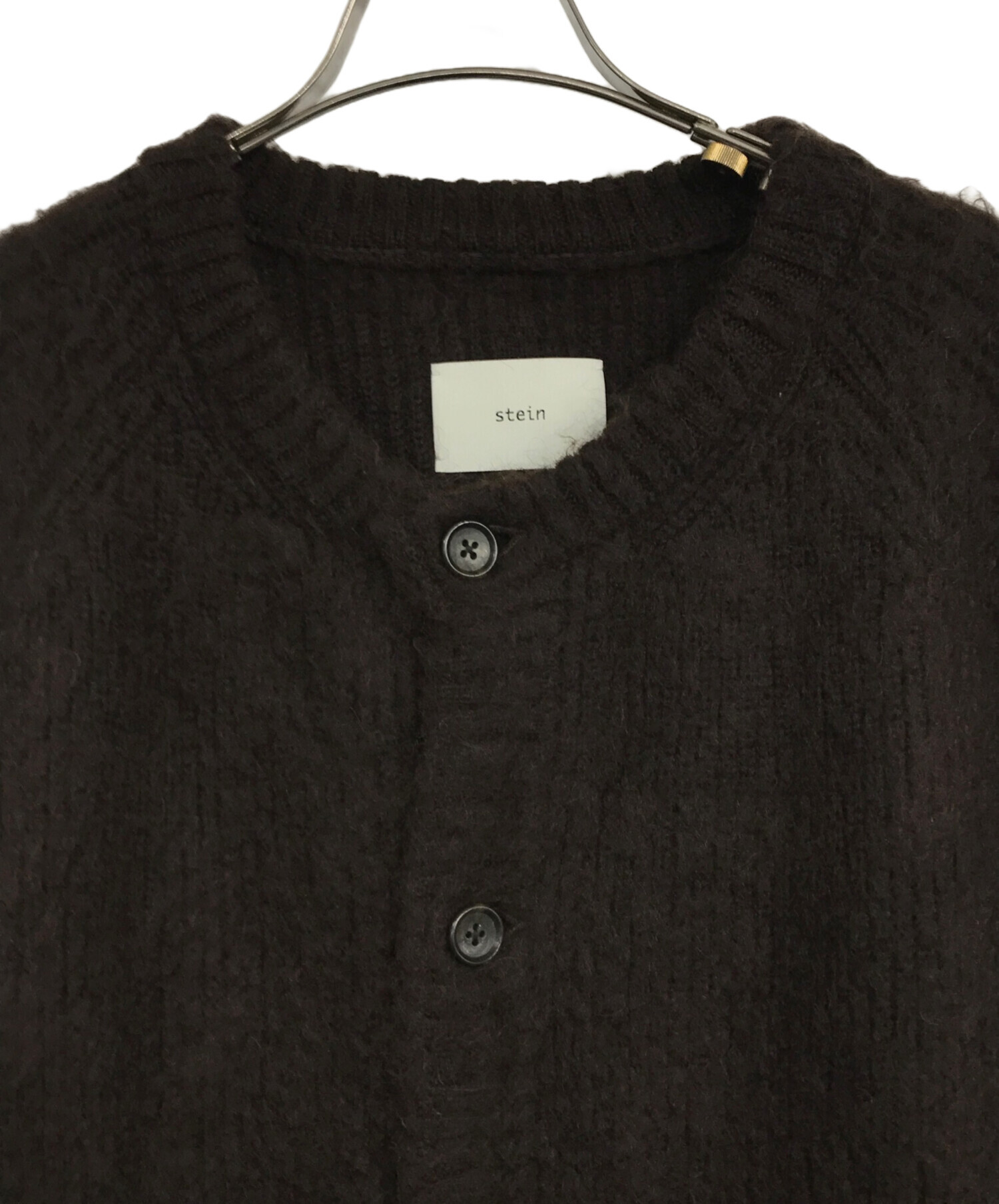 中古・古着通販】stein (シュタイン) KID MOHAIR CARDIGAN ブラウン 