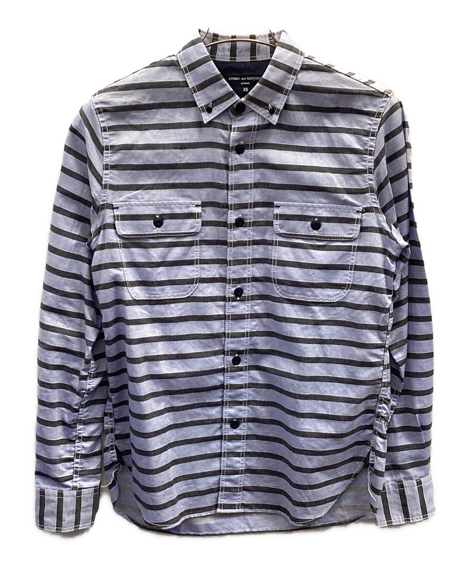 コムデギャルソンオム　ボーダー　シャツ　00s archive 中古・古着通販】COMME des GARCONS HOMME (コムデギャルソン オム