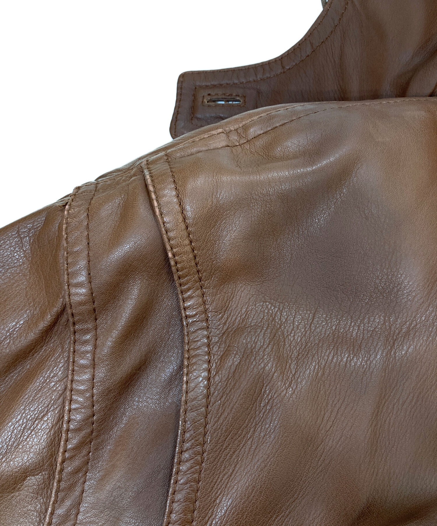 中古・古着通販】BALLY (バリー) トグルボタンレザーコート ブラウン 
