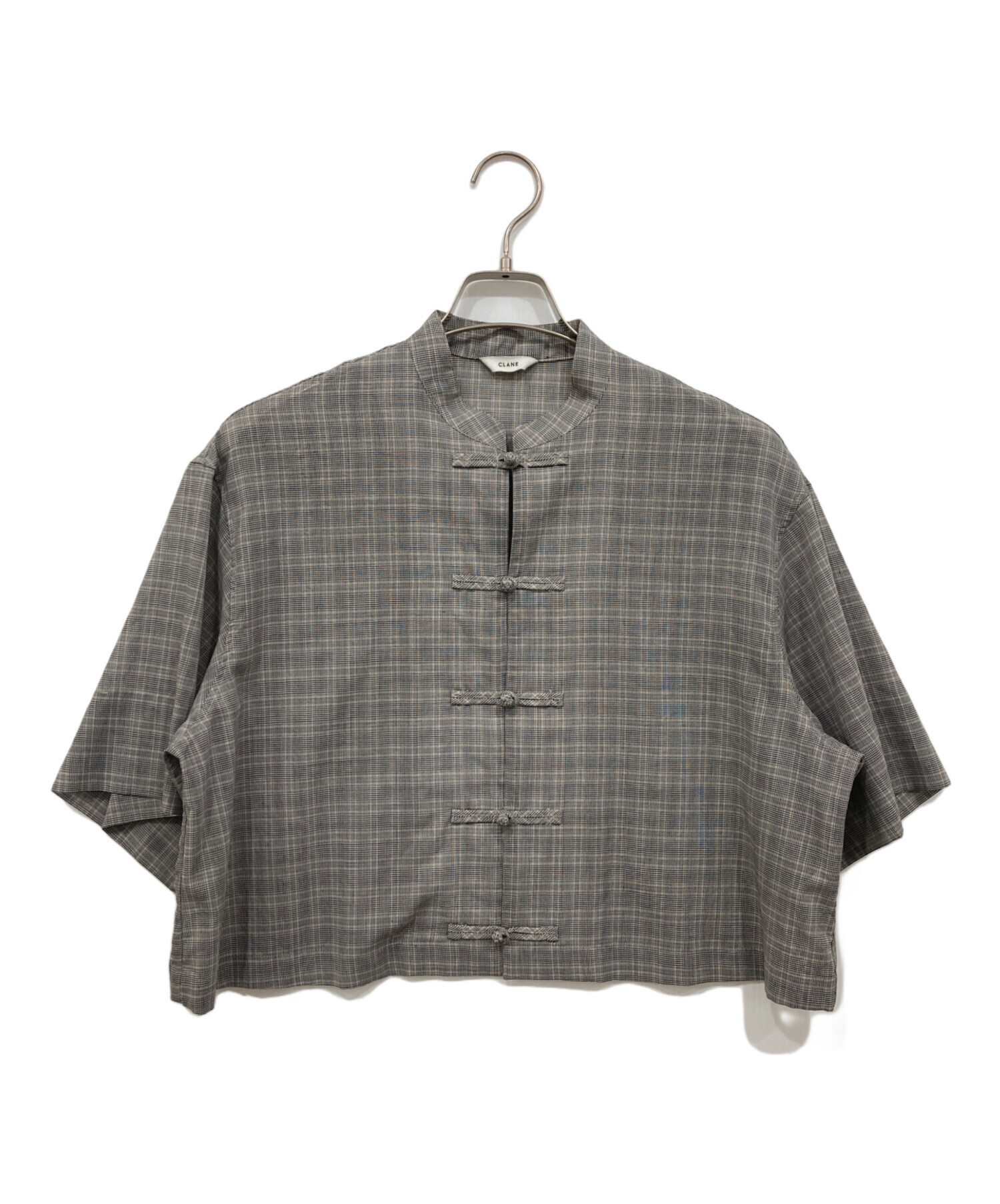 中古・古着通販】CLANE (クラネ) CHINA BUTTON SHIRT グレー サイズ:2