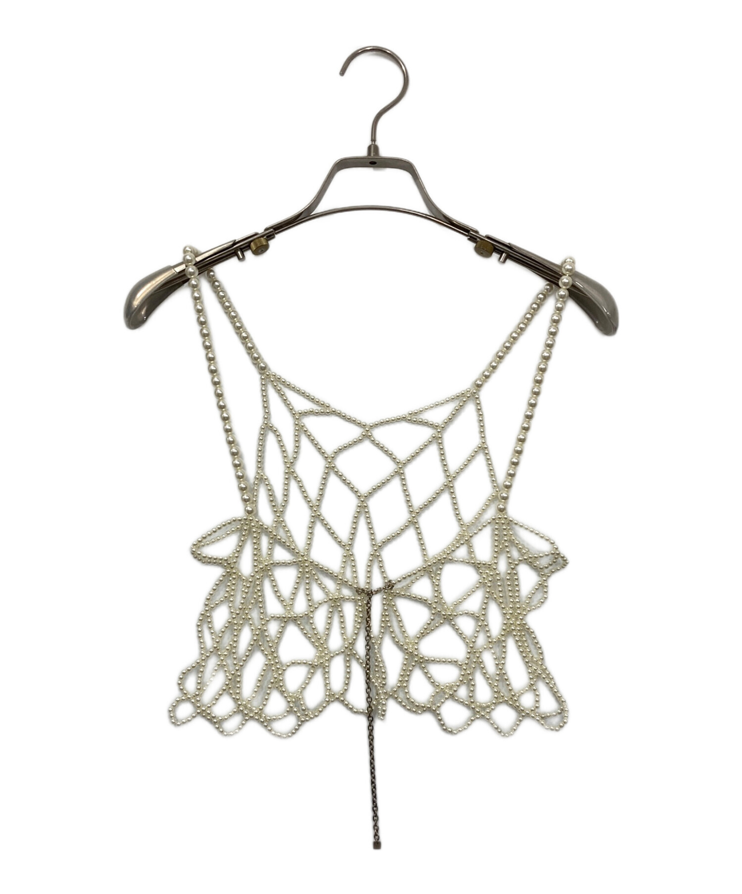 中古・古着通販】Ameri (アメリ) RHOMBUS PEARL BUSTIER/パール