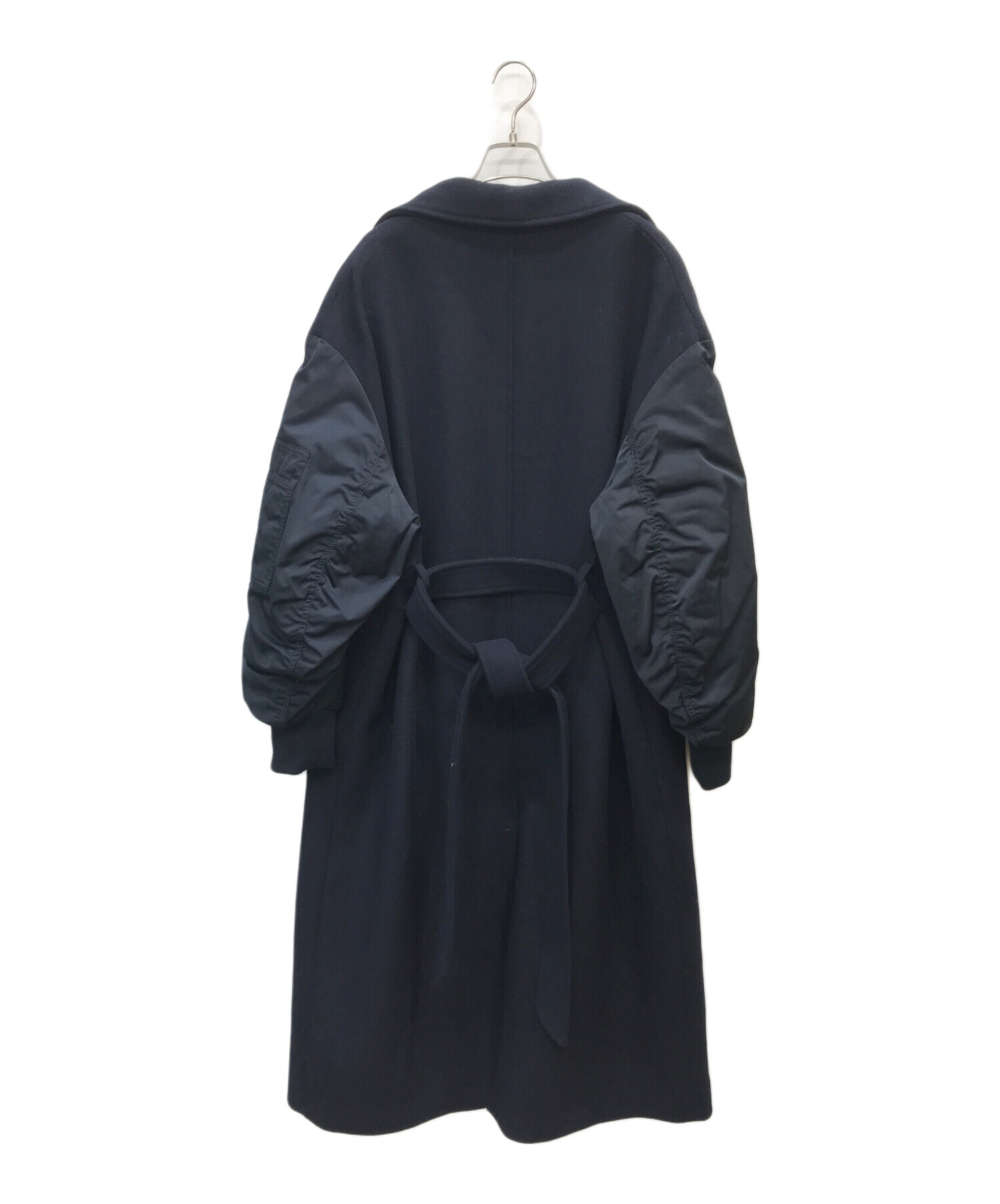 ZARA マッチングボンバーコート　ネイビー バルーンスリーブ ベルト付き ZARA マッチングボンバーコート ネイビー バルーンスリーブ ベルト付き