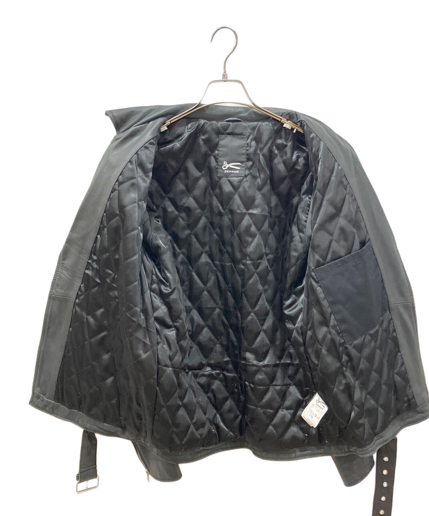 中古・古着通販】Denham (デンハム) レザーライダースジャケット