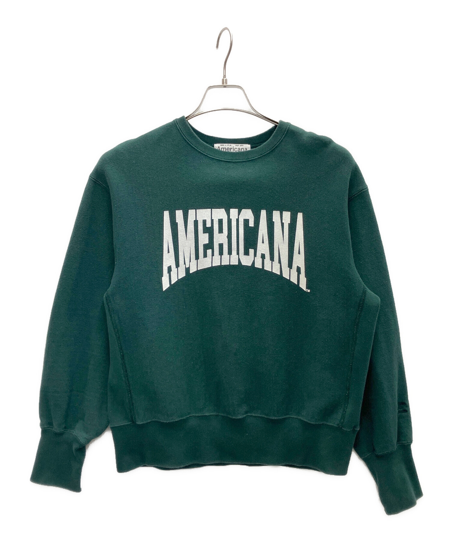 中古・古着通販】Americana (アメリカーナ) LOGO スウェット グリーン 