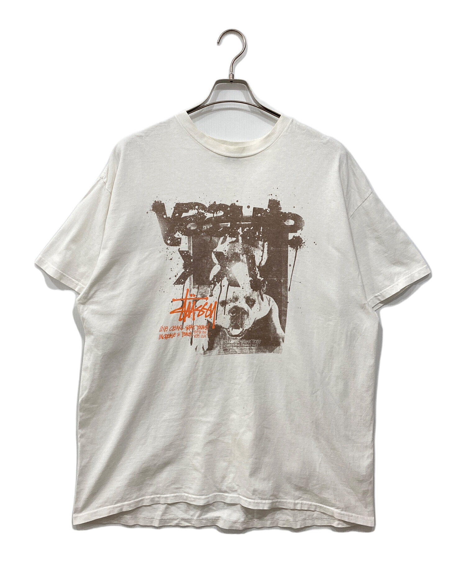 中古・古着通販】stussy (ステューシー) プリントTシャツ ホワイト 