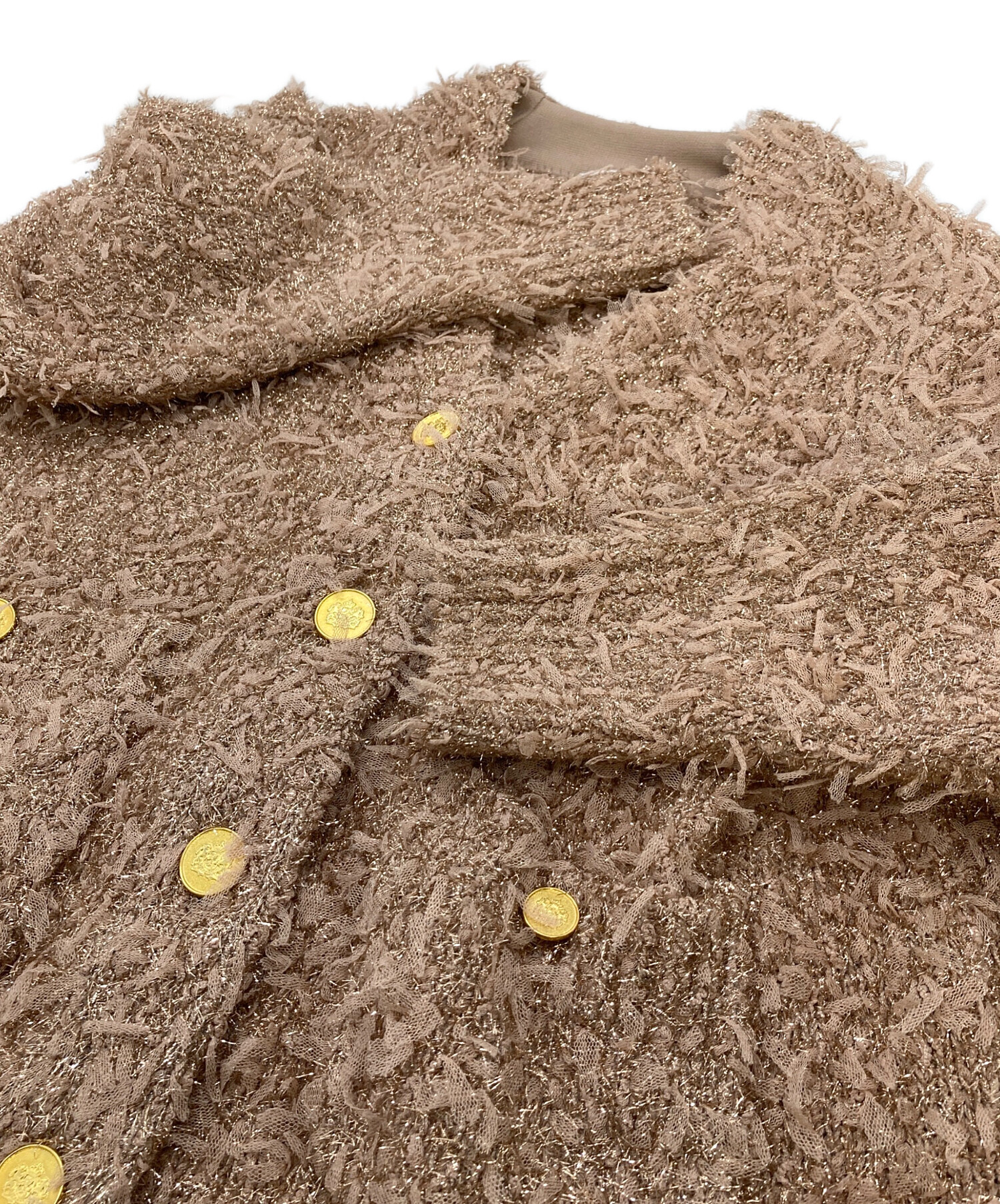 中古・古着通販】CADUNE (カデュネ) ラメカーディガン ワッペン