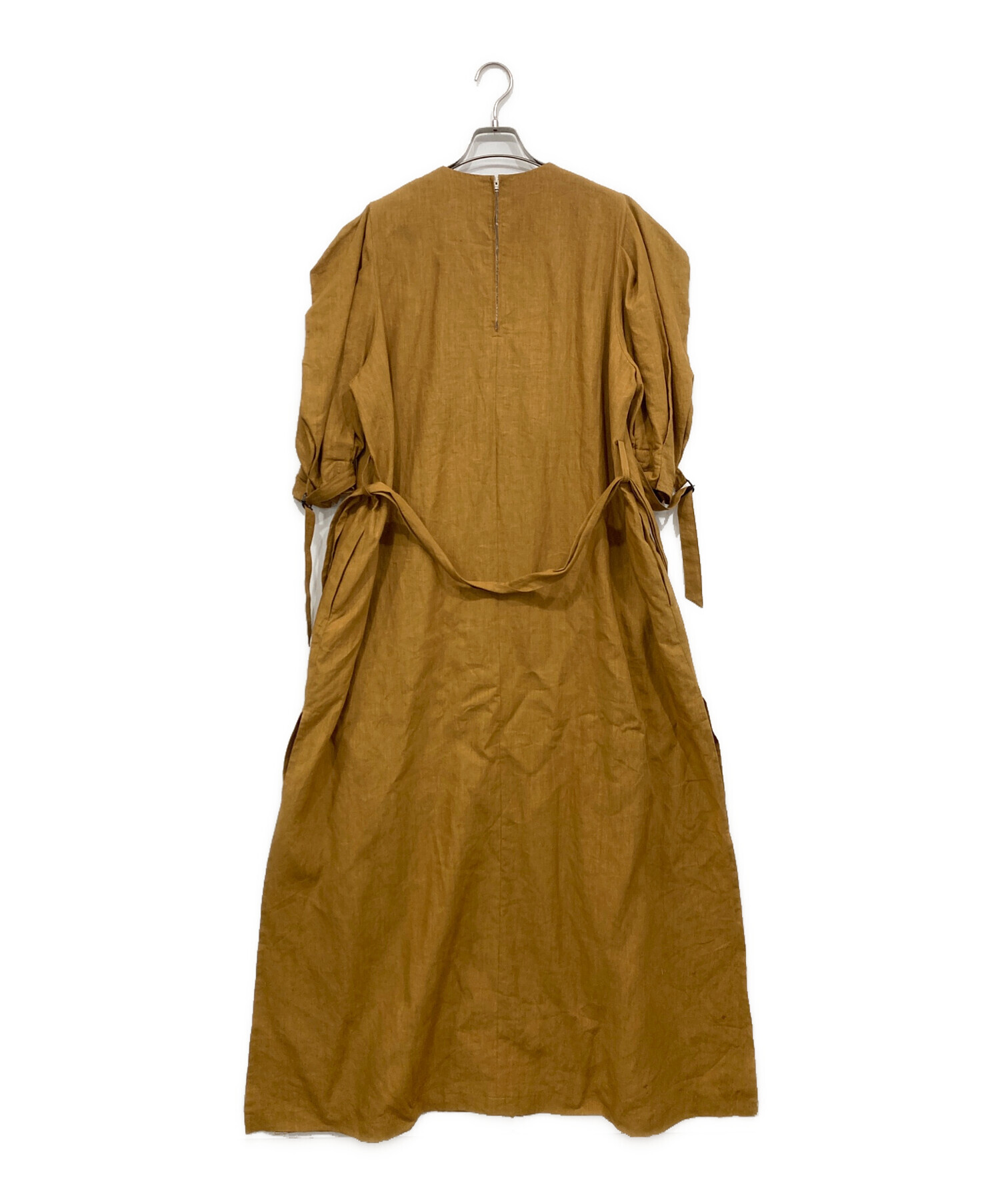 中古・古着通販】HYKE (ハイク) LINEN SHORT SLEEVE MAXI DRESS