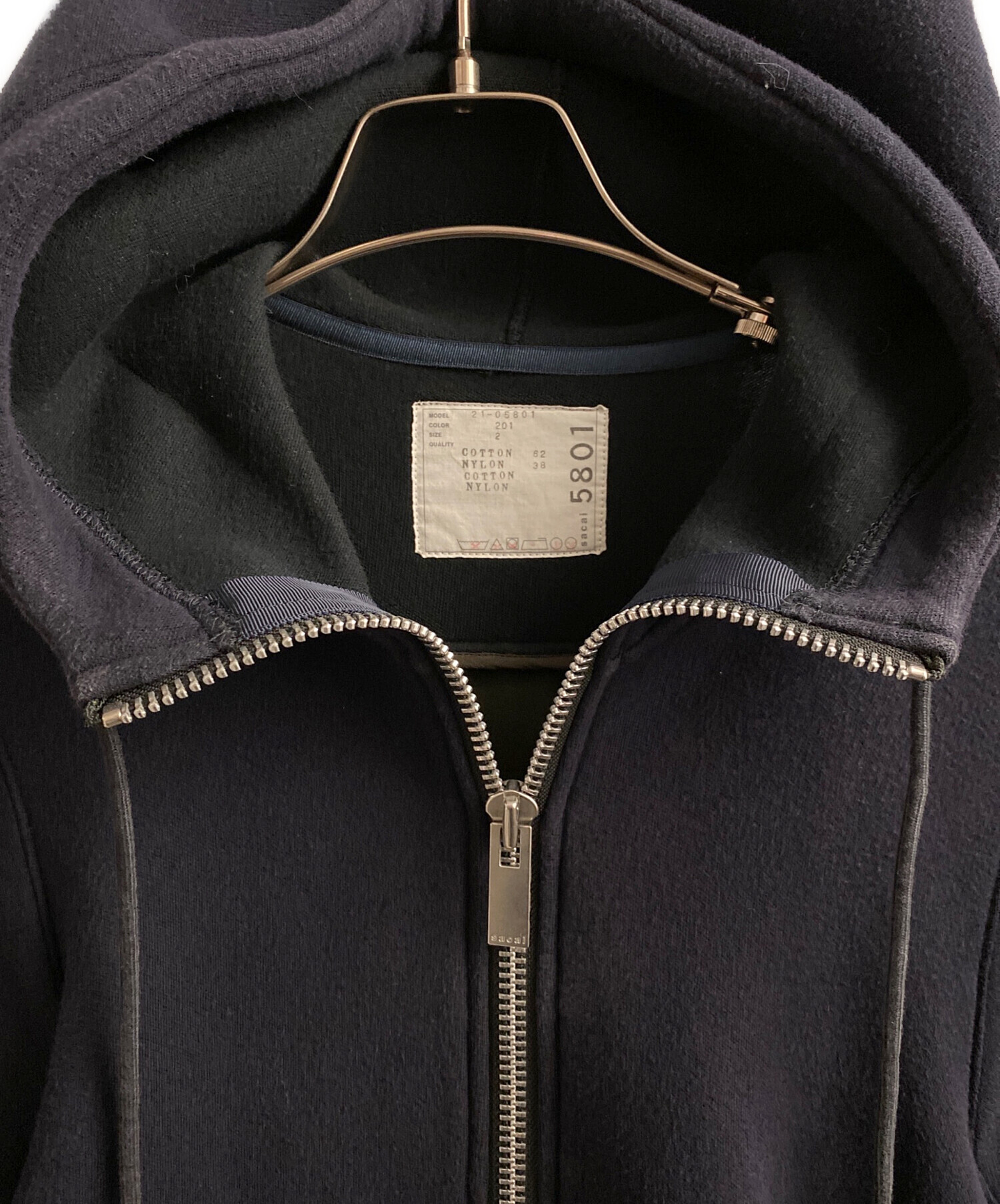 中古・古着通販】sacai (サカイ) Sponge Sweat Ma-1 Hoodie オリーブ