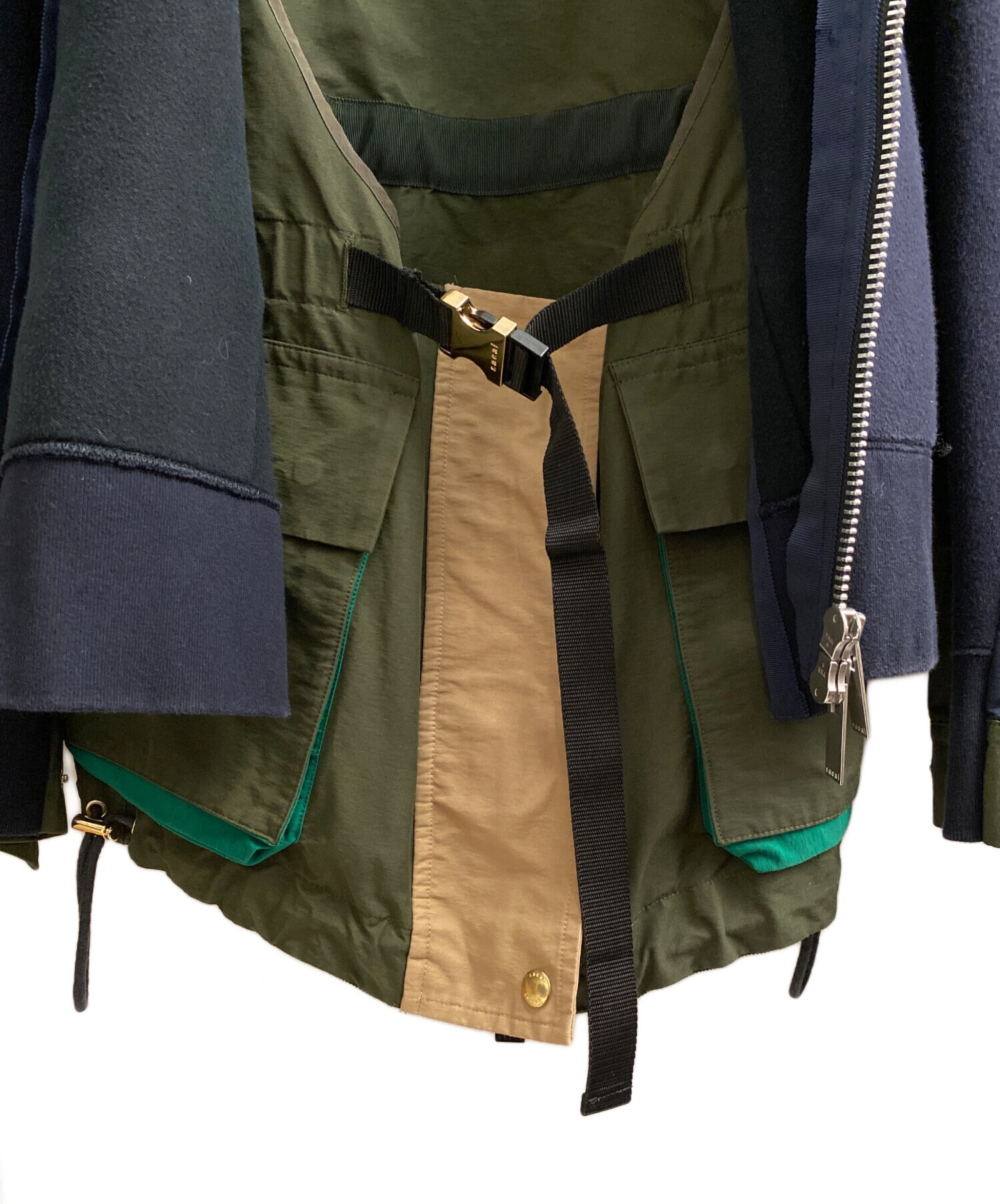 中古・古着通販】sacai (サカイ) Sponge Sweat Ma-1 Hoodie オリーブ