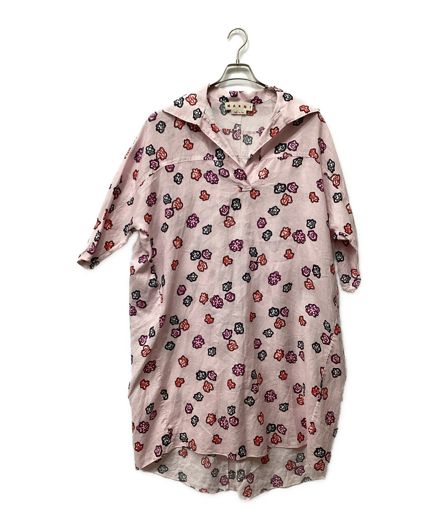 中古・古着通販】MARNI (マルニ) 総柄ワンピース ピンク サイズ:38