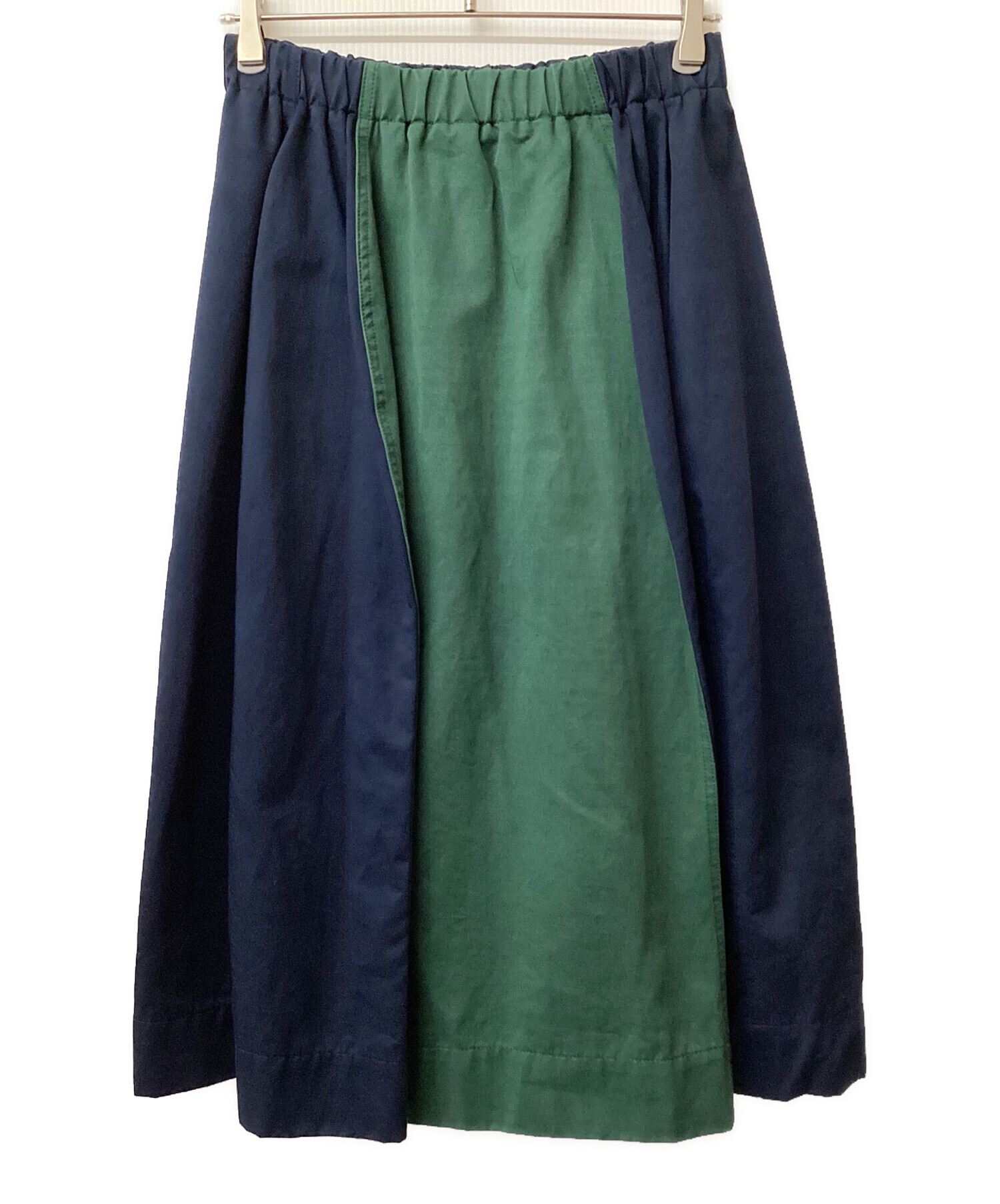 marniマルチカラースカート 中古・古着通販】MARNI (マルニ) バイカラースカート ネイビー サイズ