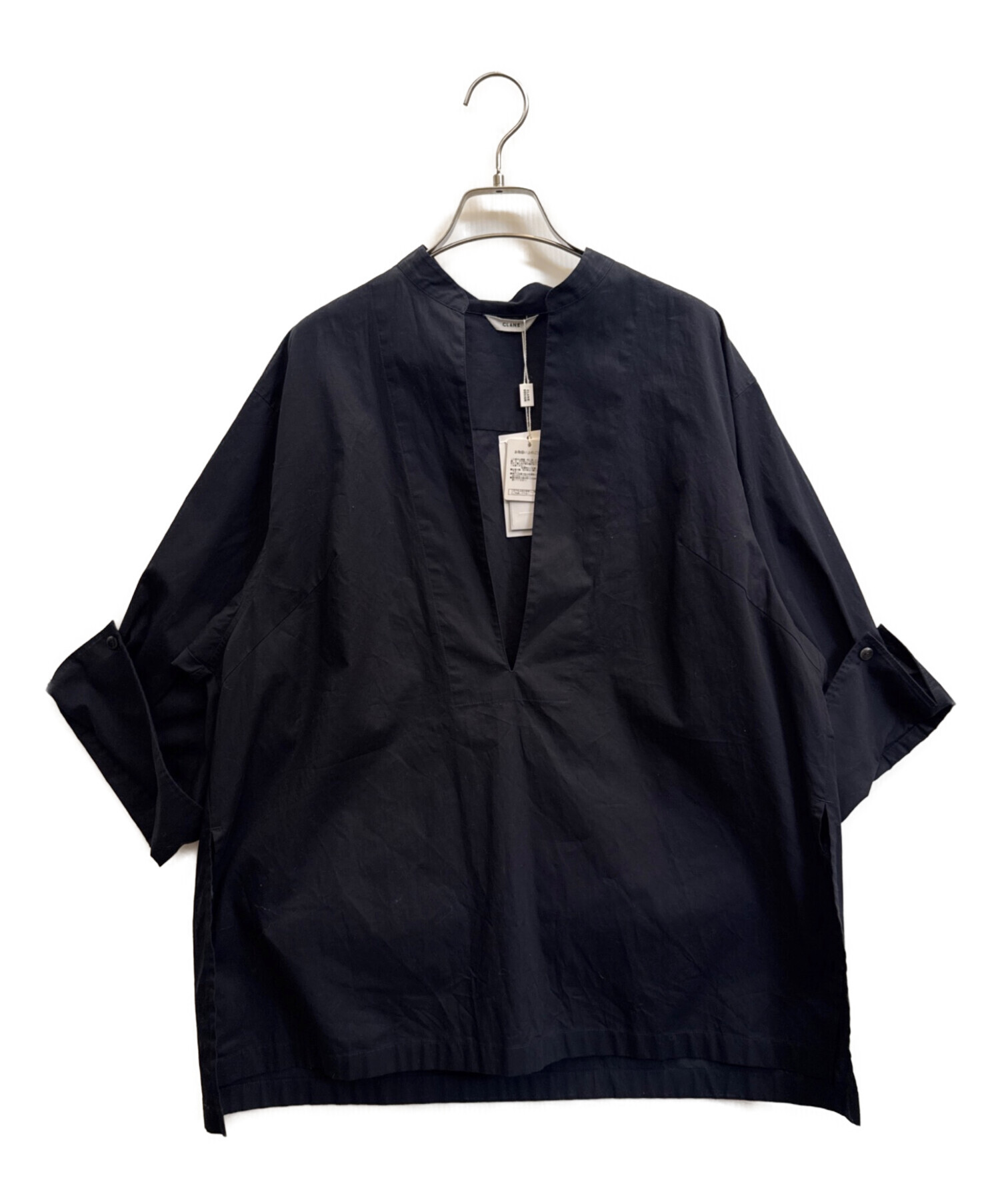 中古・古着通販】CLANE (クラネ) DEEP SKIPPER SHIRT ネイビー サイズ