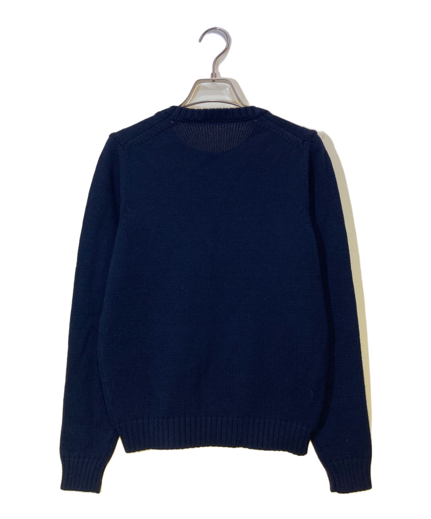 中古・古着通販】Zanone (ザノーネ) クルーネックニット ネイビー 