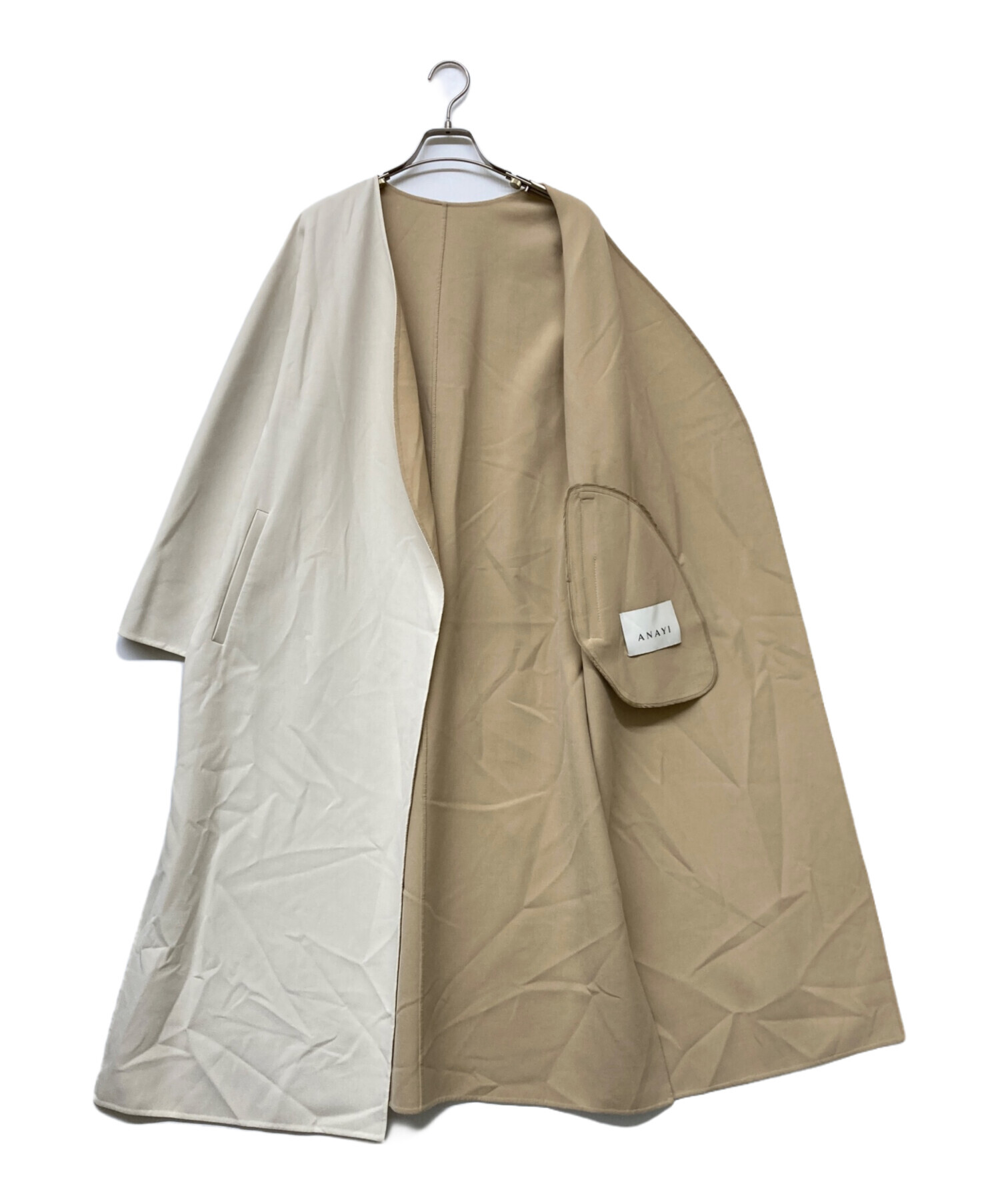 中古・古着通販】ANAYI (アナイ) カラーリバーノーカラーコート