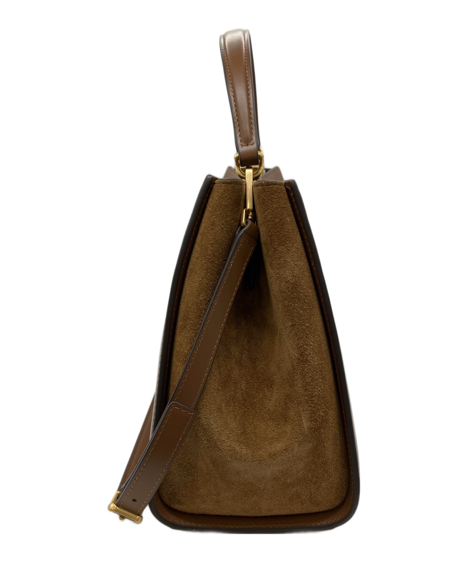 トリーバーチ エレノア ブラウン/キャメルTBW1020 Tory Burch TORY