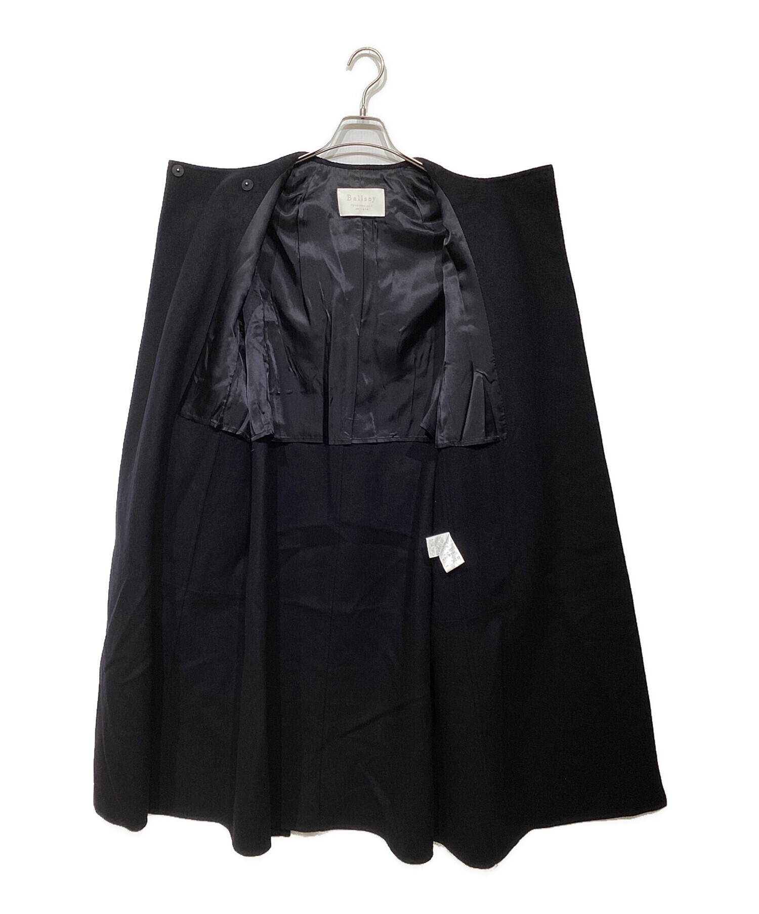 ボールジィ ノーカラー黒コート 中古・古着通販】BALLSEY (ボールジィ 