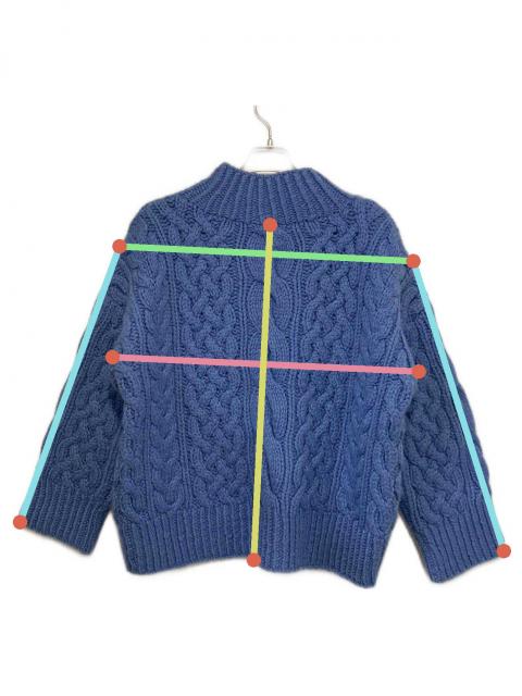 中古・古着通販】EBURE (エブール) ケーブルニット ブルー サイズ:F