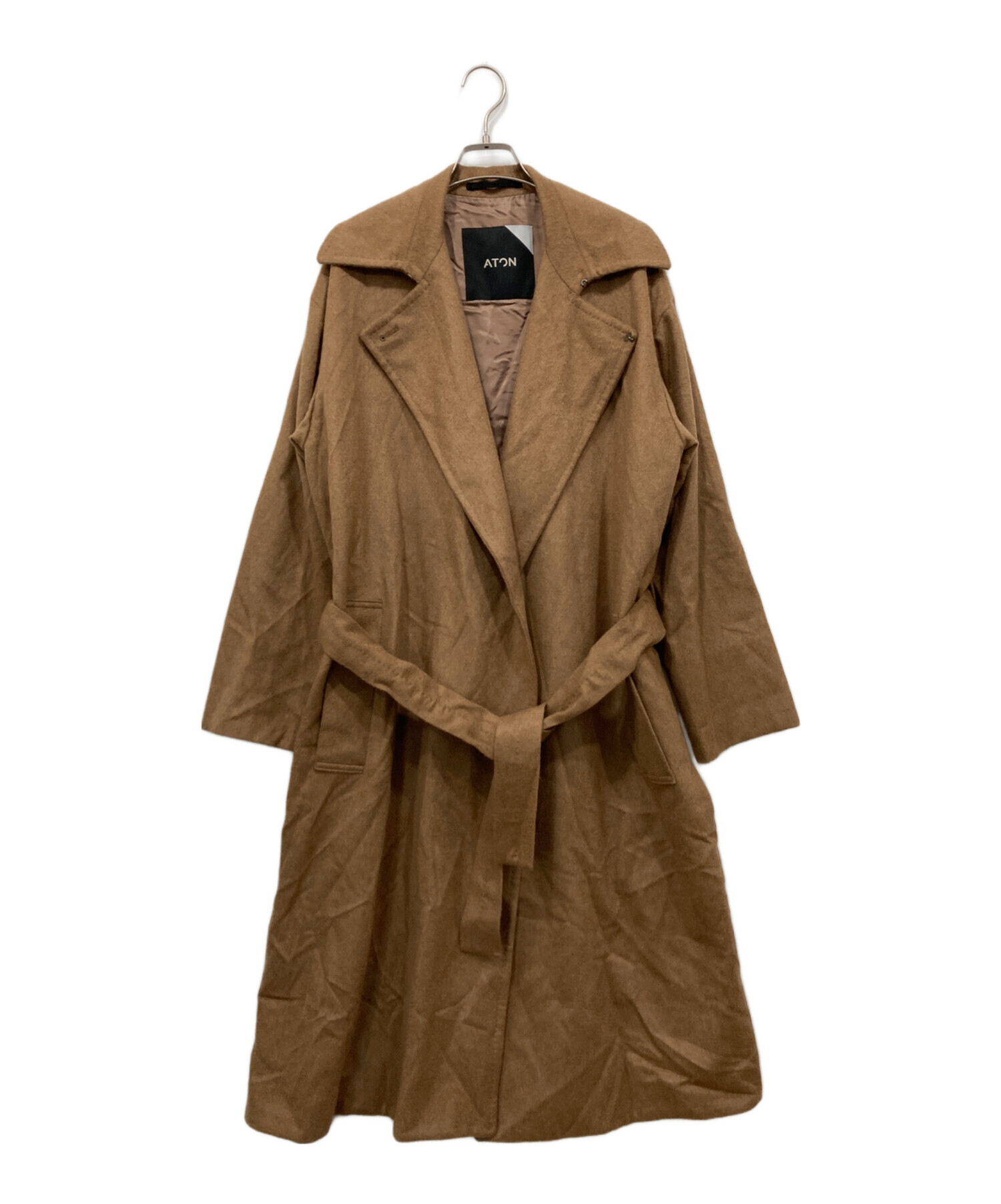 エイトン　キャメルコート(ATON ローデンコート) 中古・古着通販】ATON (エイトン) キャメル ローデンコート ブラウン