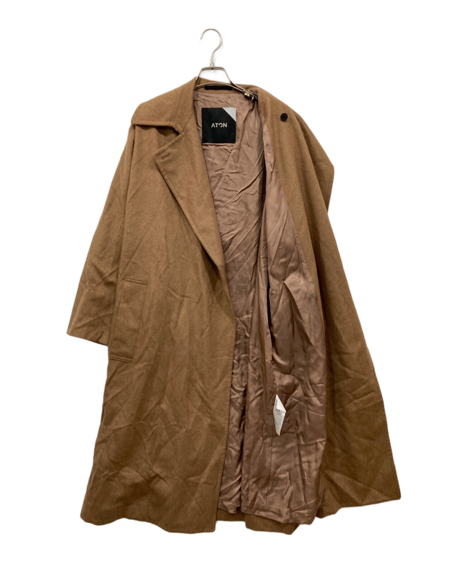 中古・古着通販】ATON (エイトン) キャメル ローデンコート ブラウン