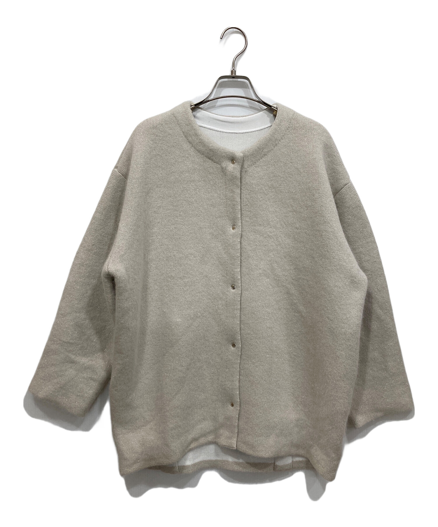 新品タグ付き☆Apuweiser-riche ラメニットコクーンミドルジャケット