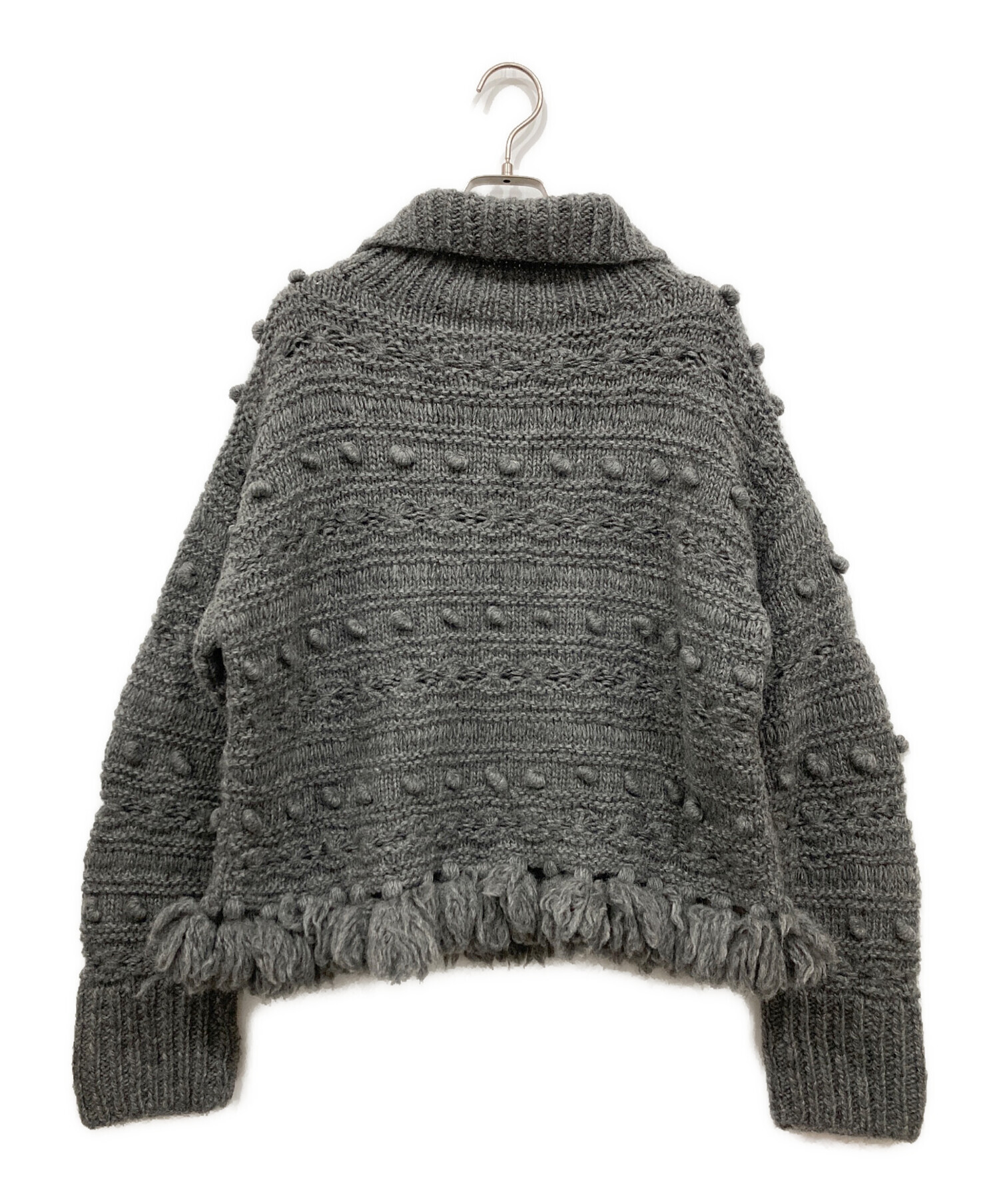 期間限定価格 美品 ＜Pheeta＞Clara フリンジニット グレー 中古・古着通販】pheeta (フィータ) Clara フリンジニット グレー