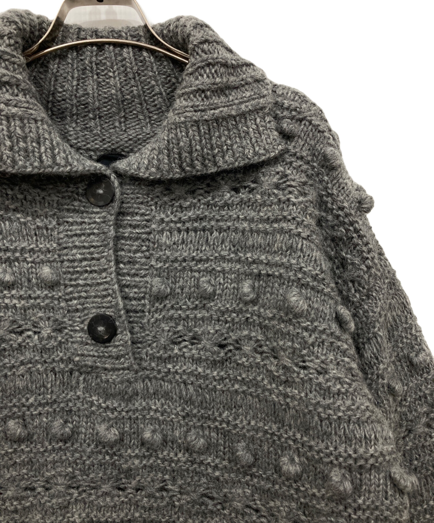 Pheeta clara フリンジニット 中古・古着通販】pheeta (フィータ) Clara フリンジニット グレー