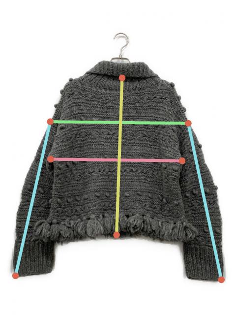 中古・古着通販】pheeta (フィータ) Clara フリンジニット グレー