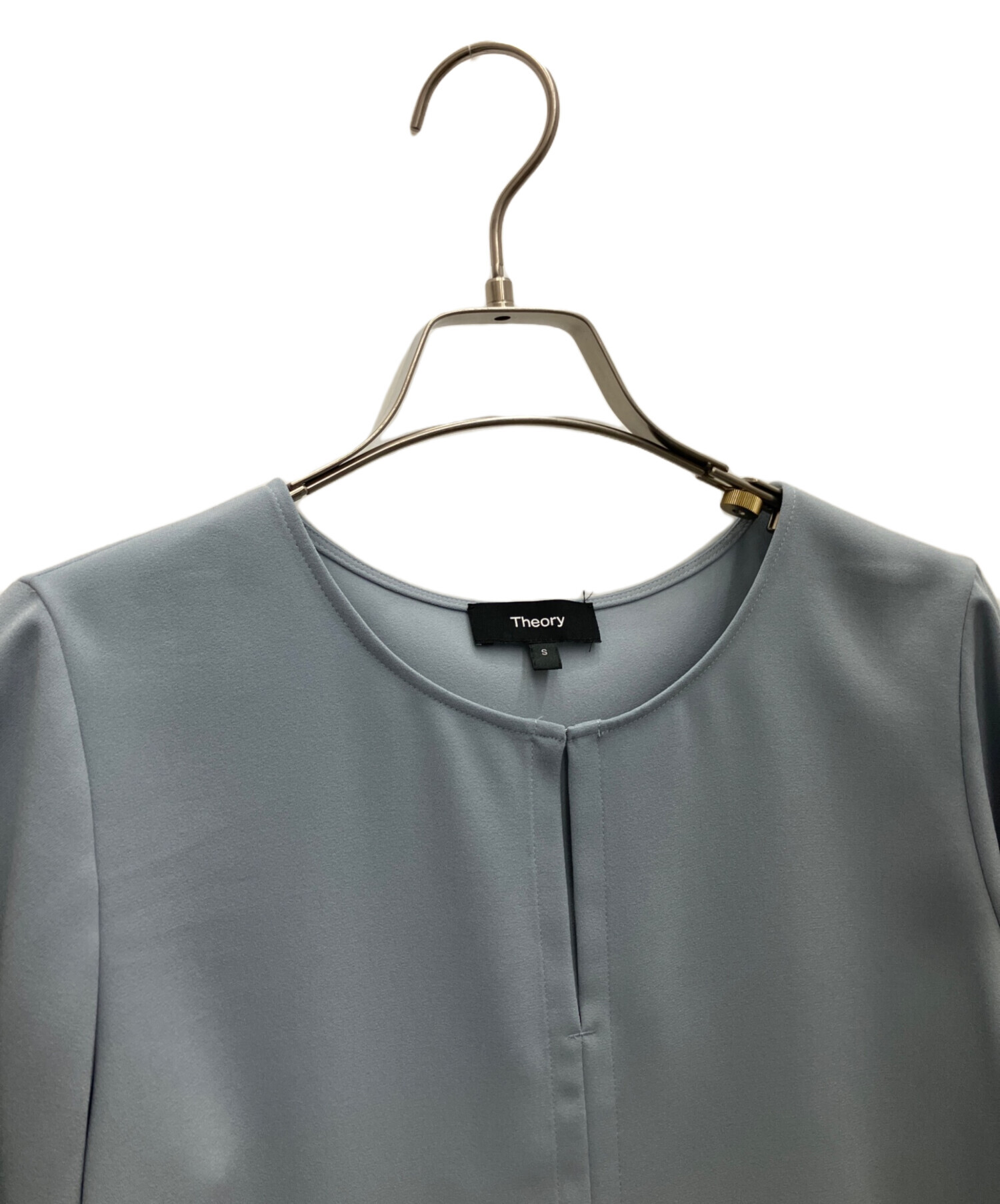 中古・古着通販】theory (セオリー) ウォッシャブルスリットネックプル 
