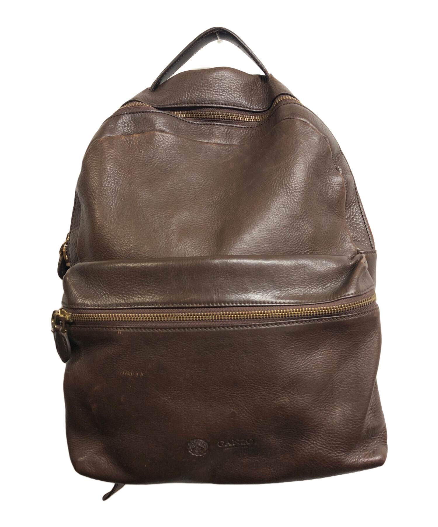 レザー製バックパック ブラウン 中古・古着通販】GANZO (ガンゾ) レザーデイパック ブラウン