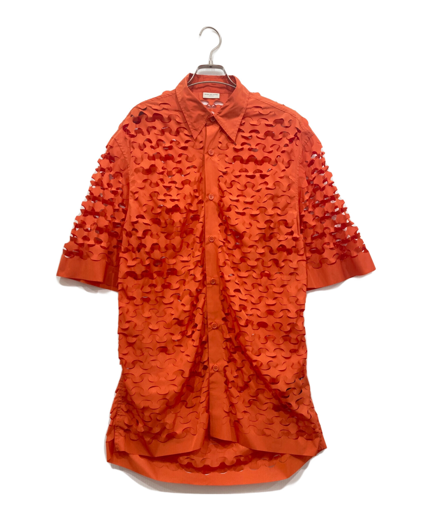 ドリスヴァンノッテン スパンコール 襟 長袖 シャツ オレンジ 黒 中古・古着通販】DRIES VAN NOTEN (ドリスヴァンノッテン) CASSIDYE