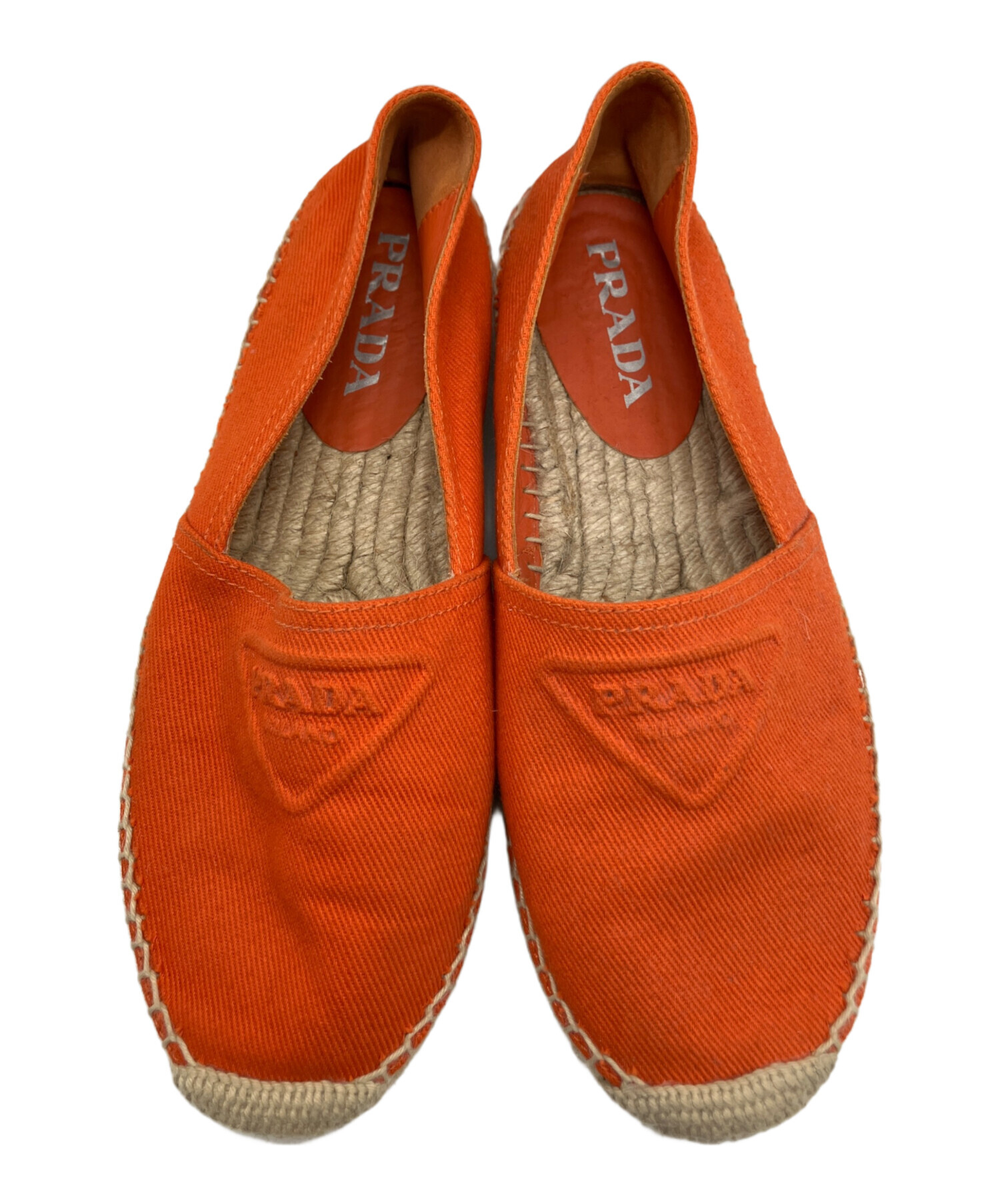 中古・古着通販】PRADA (プラダ) エスパドリーユ オレンジ サイズ:38