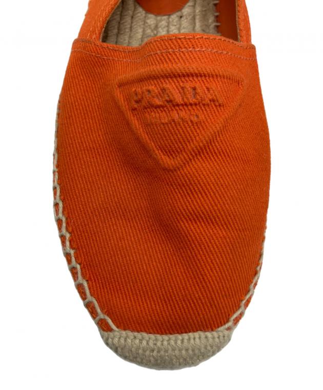 中古・古着通販】PRADA (プラダ) エスパドリーユ オレンジ サイズ:38