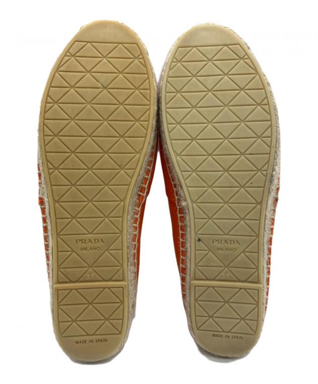 中古・古着通販】PRADA (プラダ) エスパドリーユ オレンジ サイズ:38