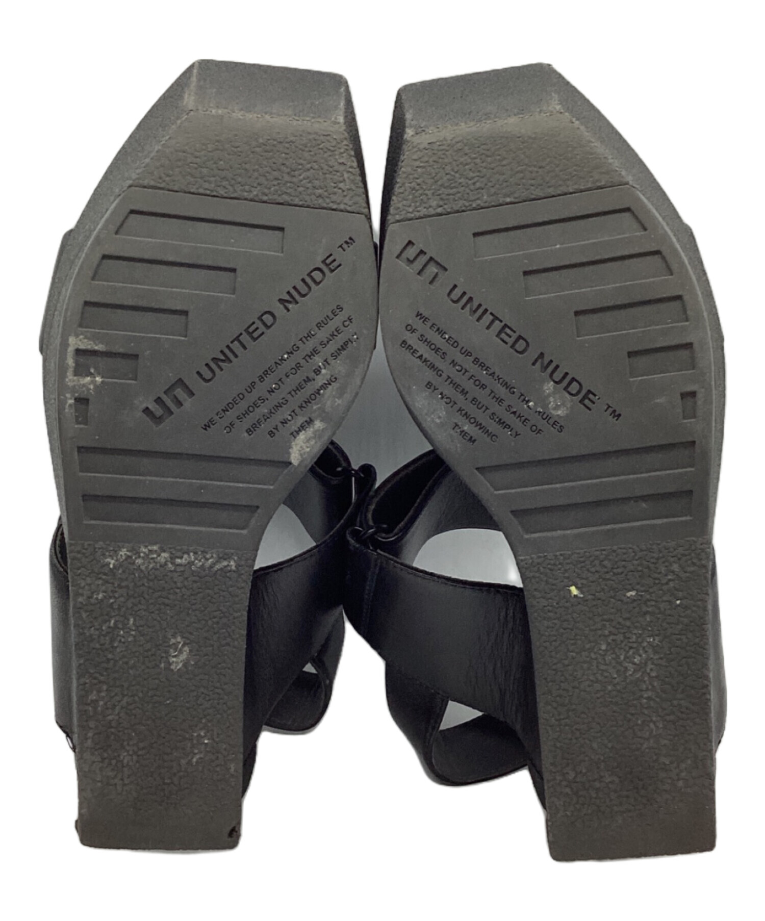 SALE！　UN3D. x UNITED NUDE サンダル ブラック 38 中古・古着通販】UNITED NUDE (ユナイテッドヌード) Delta Wedge