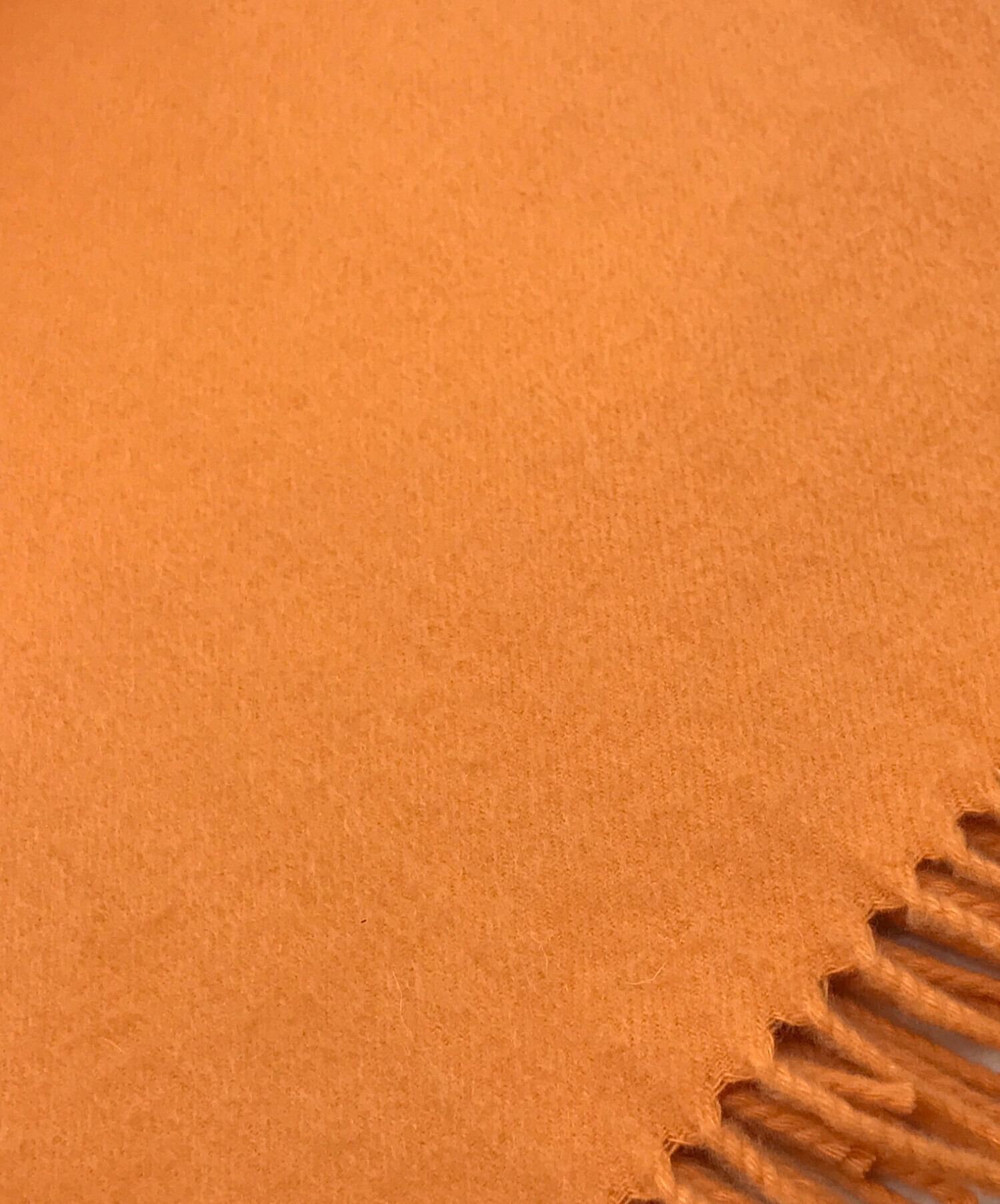 中古・古着通販】HERMES (エルメス) カシミヤ大判マフラー オレンジ