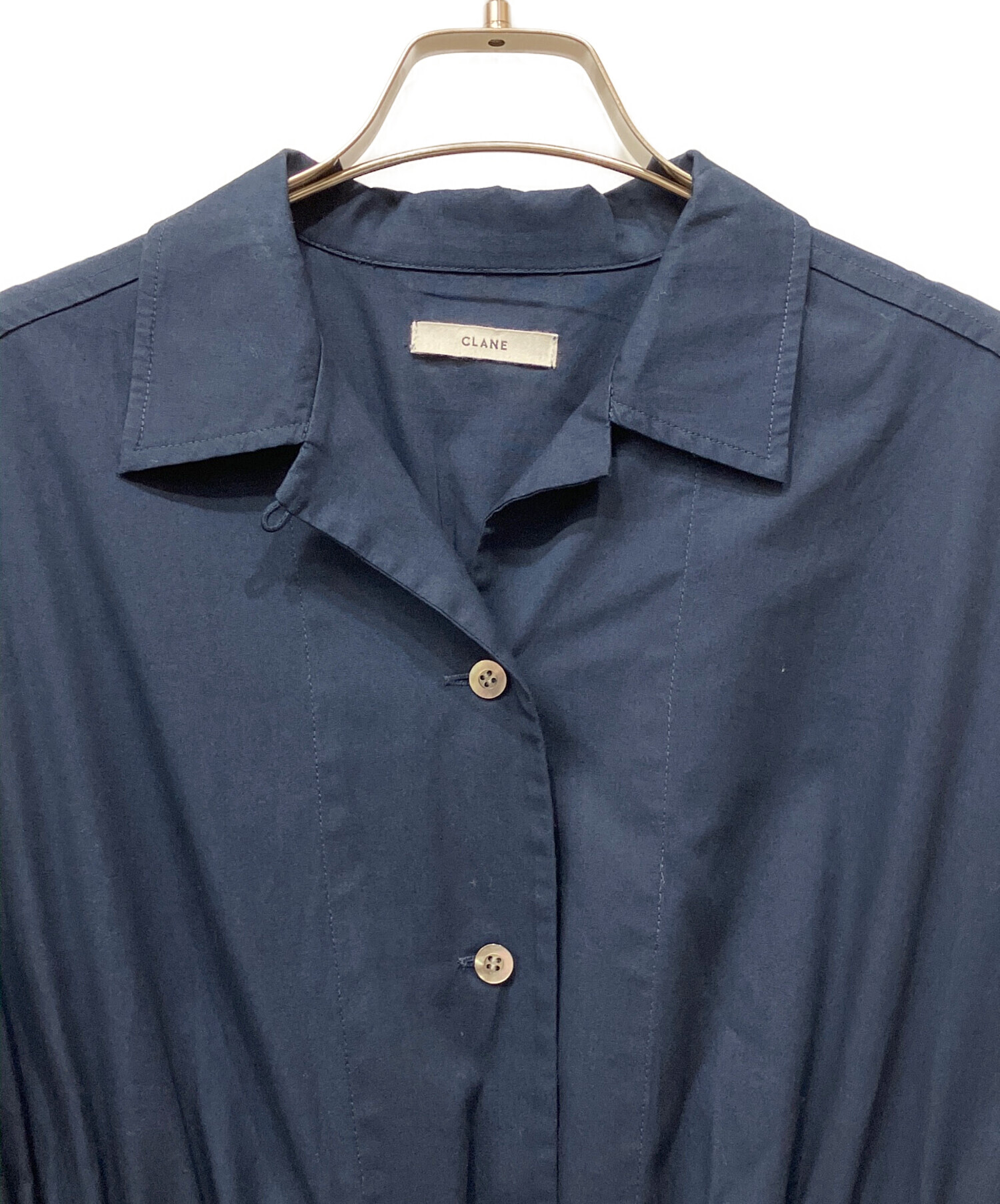 中古・古着通販】CLANE (クラネ) MILITARY LAYER PLEATS OP ネイビー