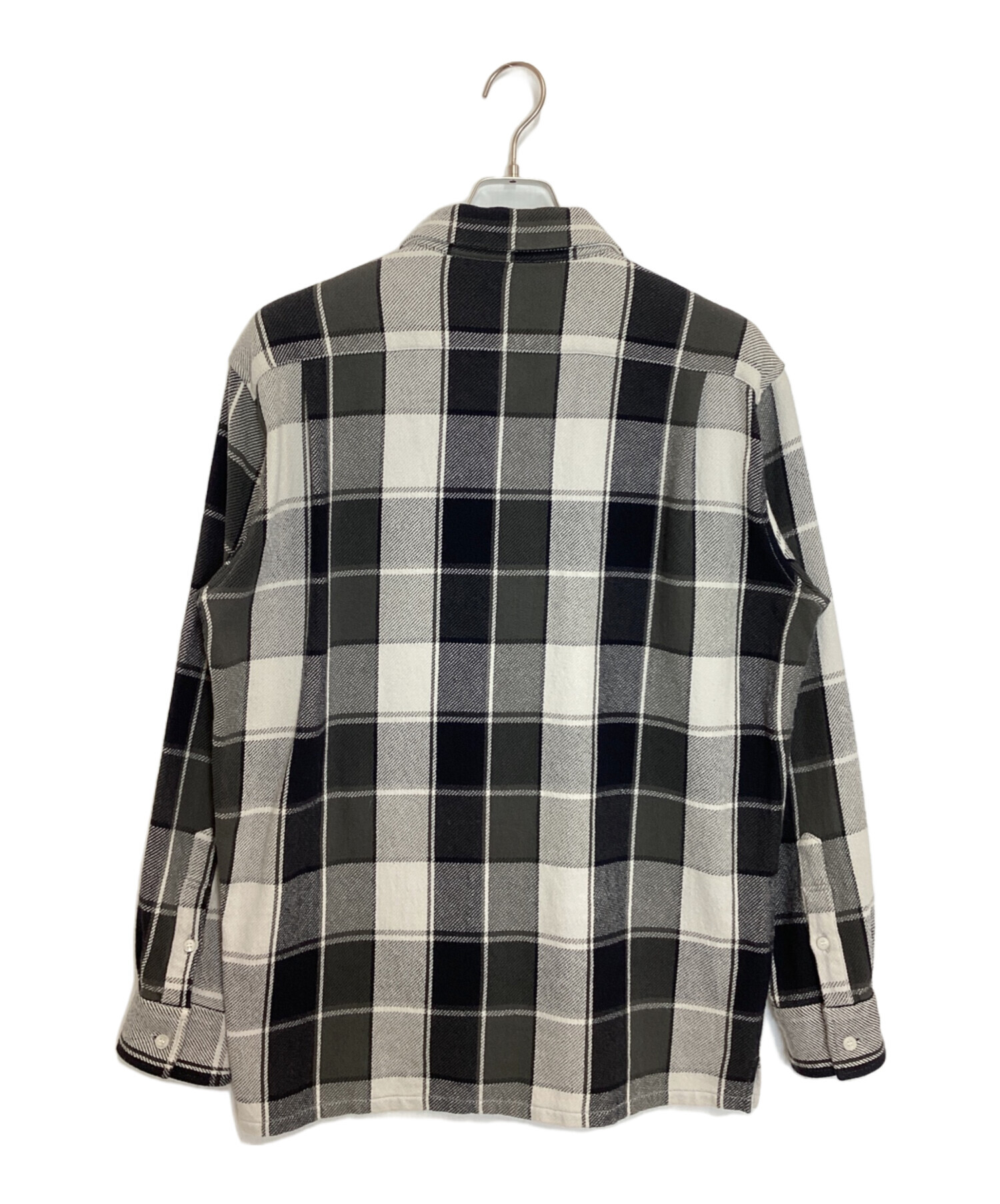 SEQUEL シークエル チェック柄 長袖ネルシャツ グレー/ブラック 中古・古着通販】SEQUEL (シークエル) チェックネルシャツ ブラック