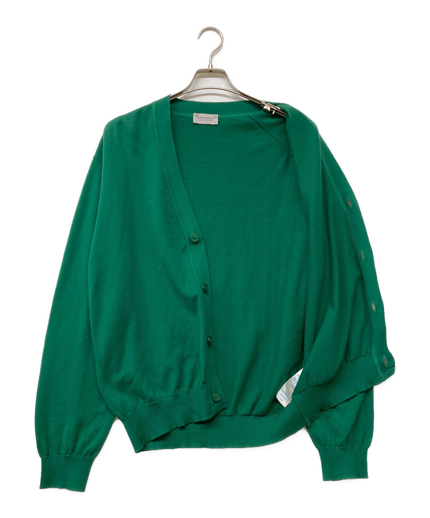 JOHN SMEDLEY ジョンスメドレー カーディガン S 青 【古着】【中古】【送料無料】 JOHN SMEDLEY - JOHN SMEDLEY ジョンスメドレー カーディガン S 青
