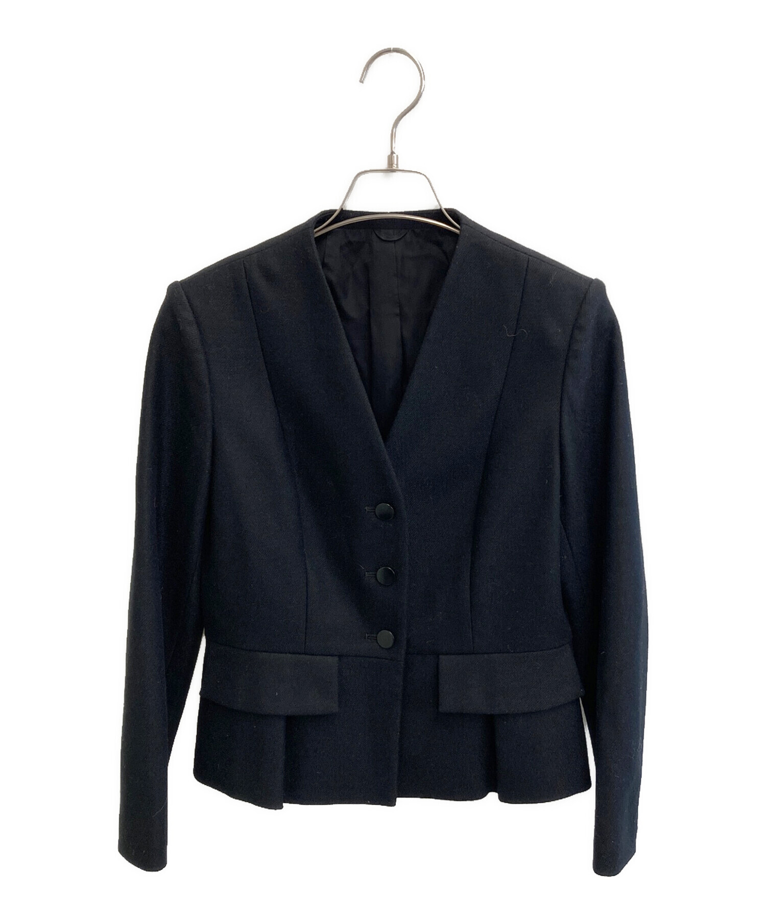 中古・古着通販】ANAYI (アナイ) ツイルジャージペプラムジャケット