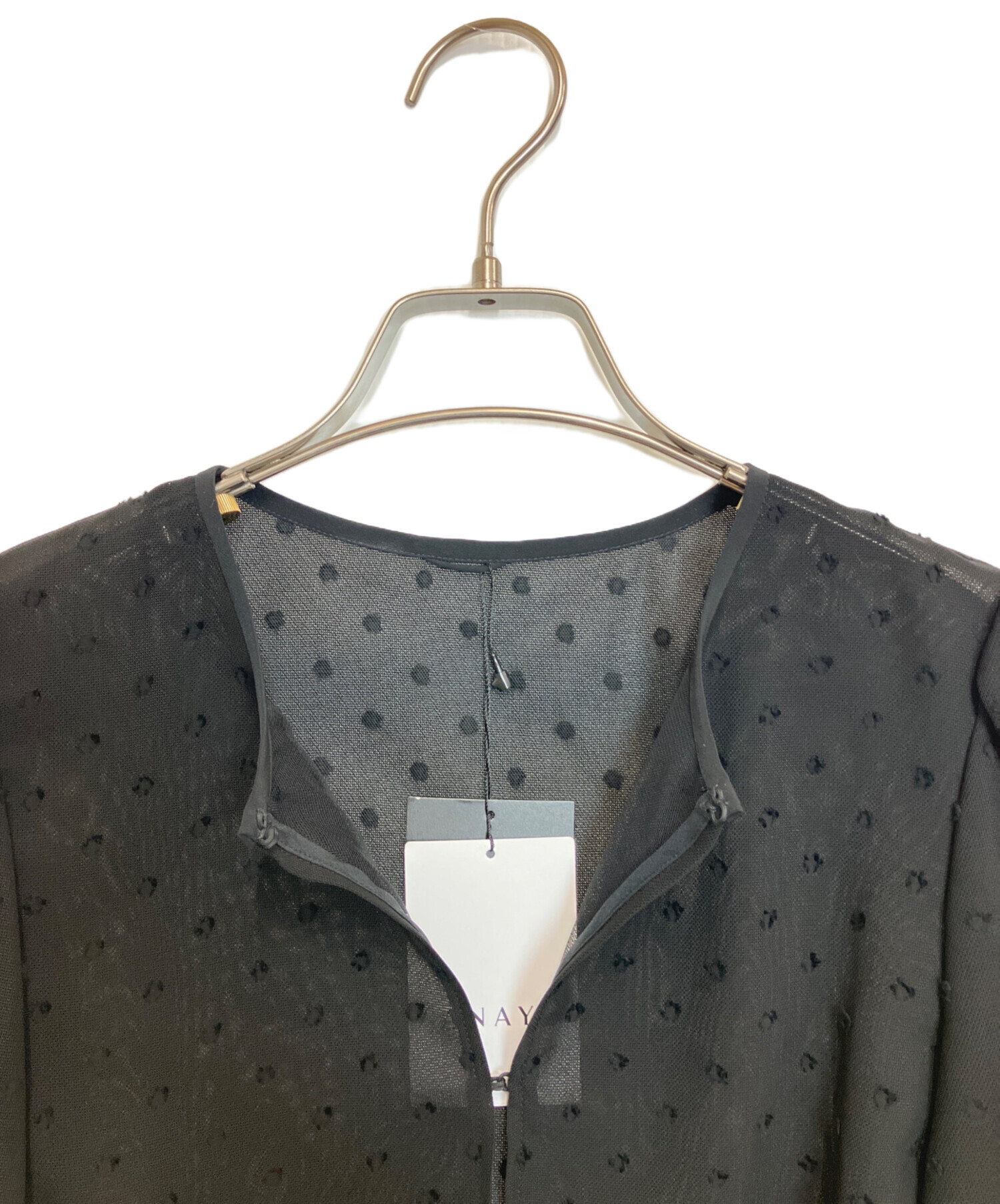 中古・古着通販】ANAYI (アナイ) シアードットブルゾン ブラック