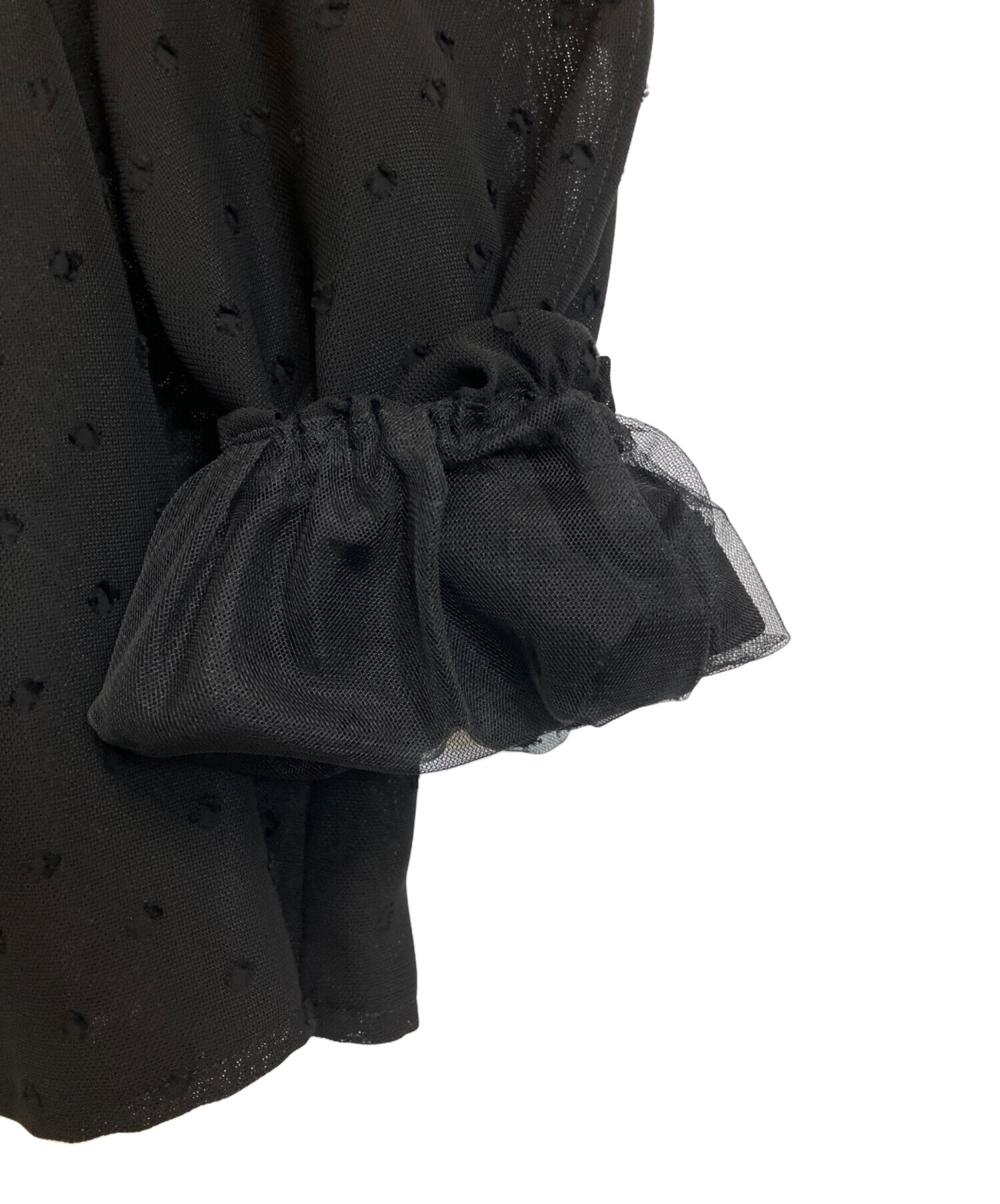 中古・古着通販】ANAYI (アナイ) シアードットブルゾン ブラック