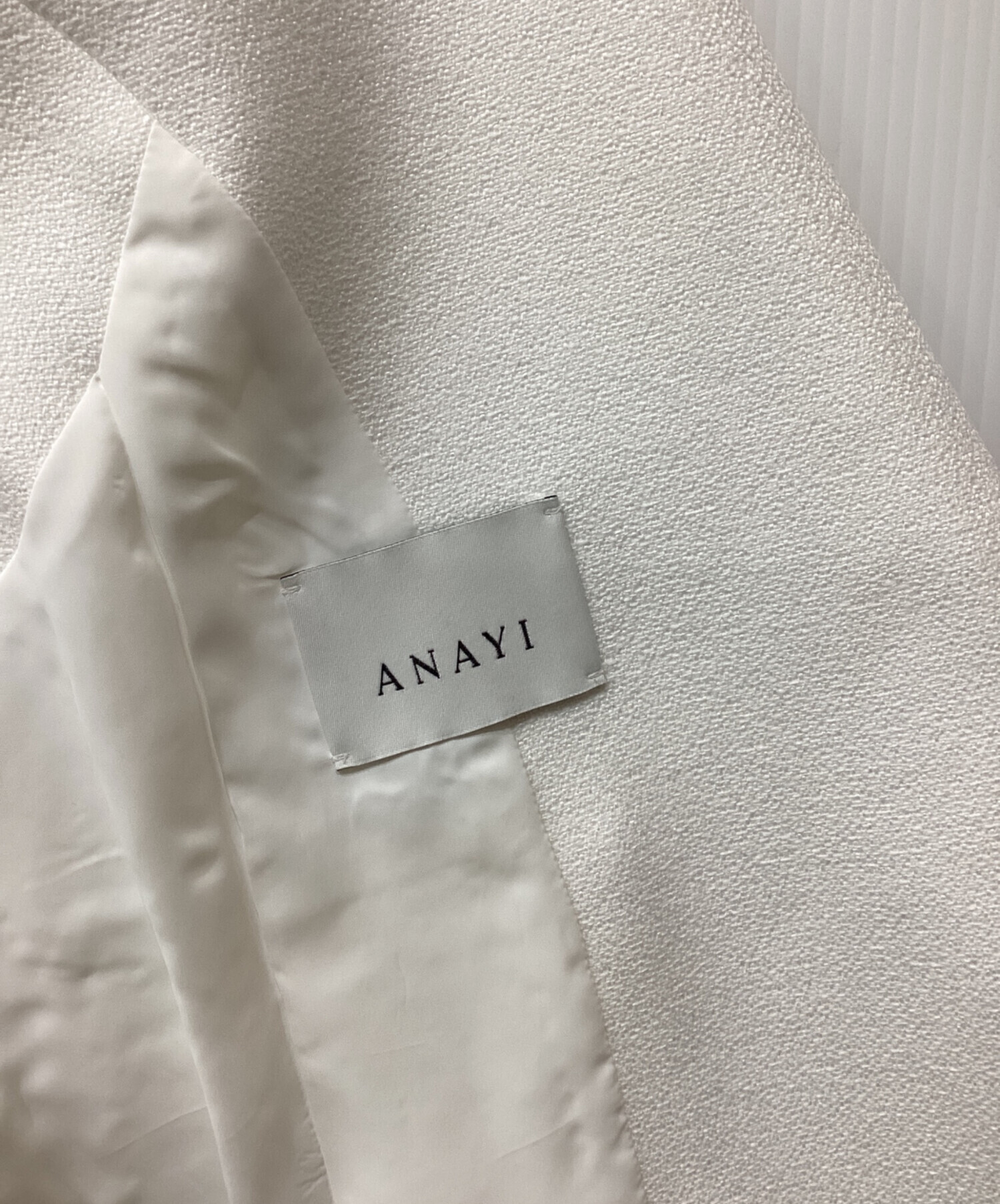美品 24SS ANAYI アナイ バスケットツイードペプラムジレ ベスト 36 オフホワイト レディース 古着 中古 USED ANAYI - 美品 24SS ANAYI アナイ バスケットツイードペプラムジレ