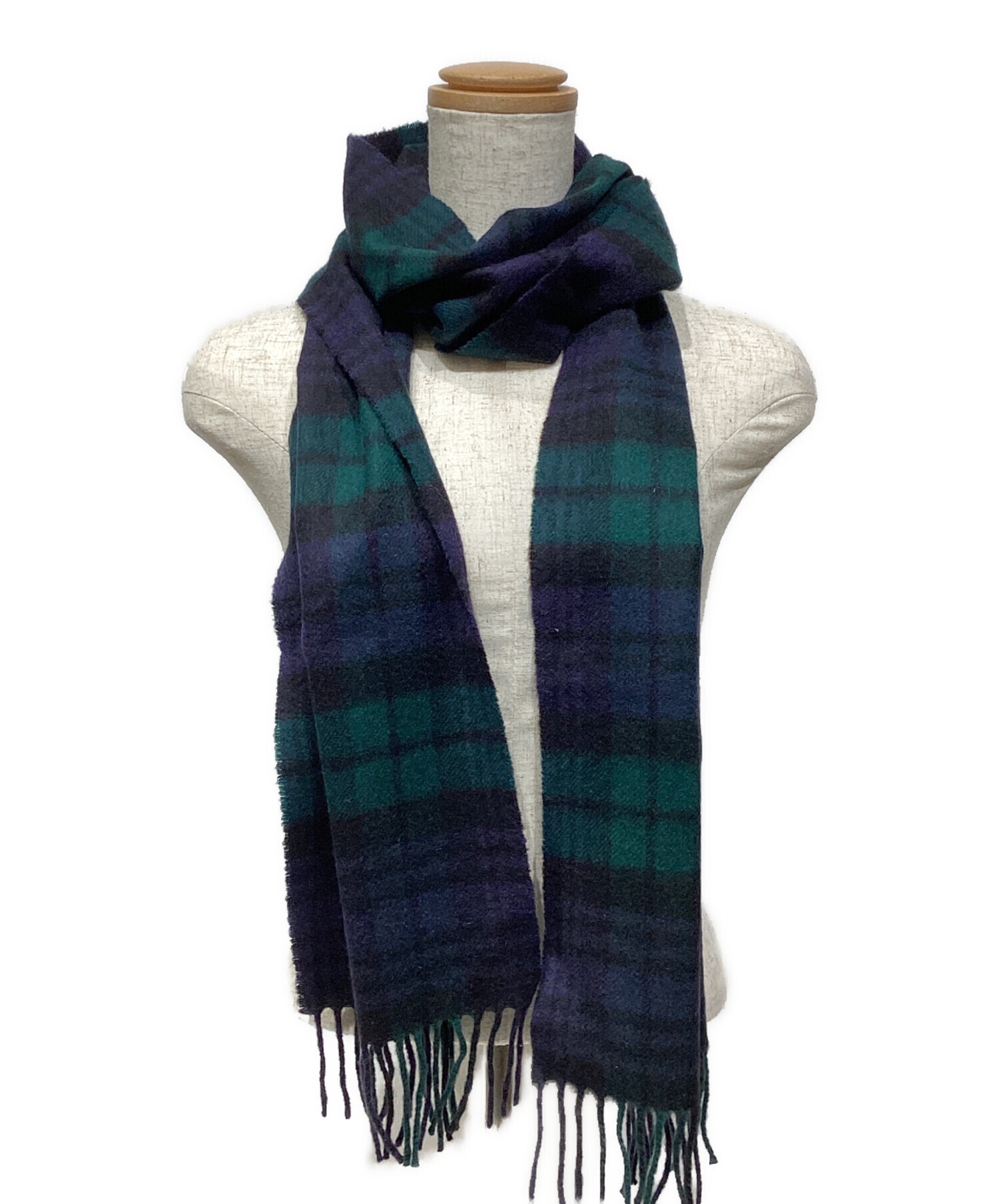 【極美品】Johnstons of Elgin　マフラー　カシミヤ　グリーン 中古・古着通販】JOHNSTONS OF ELGIN (ジョンストンズオブ